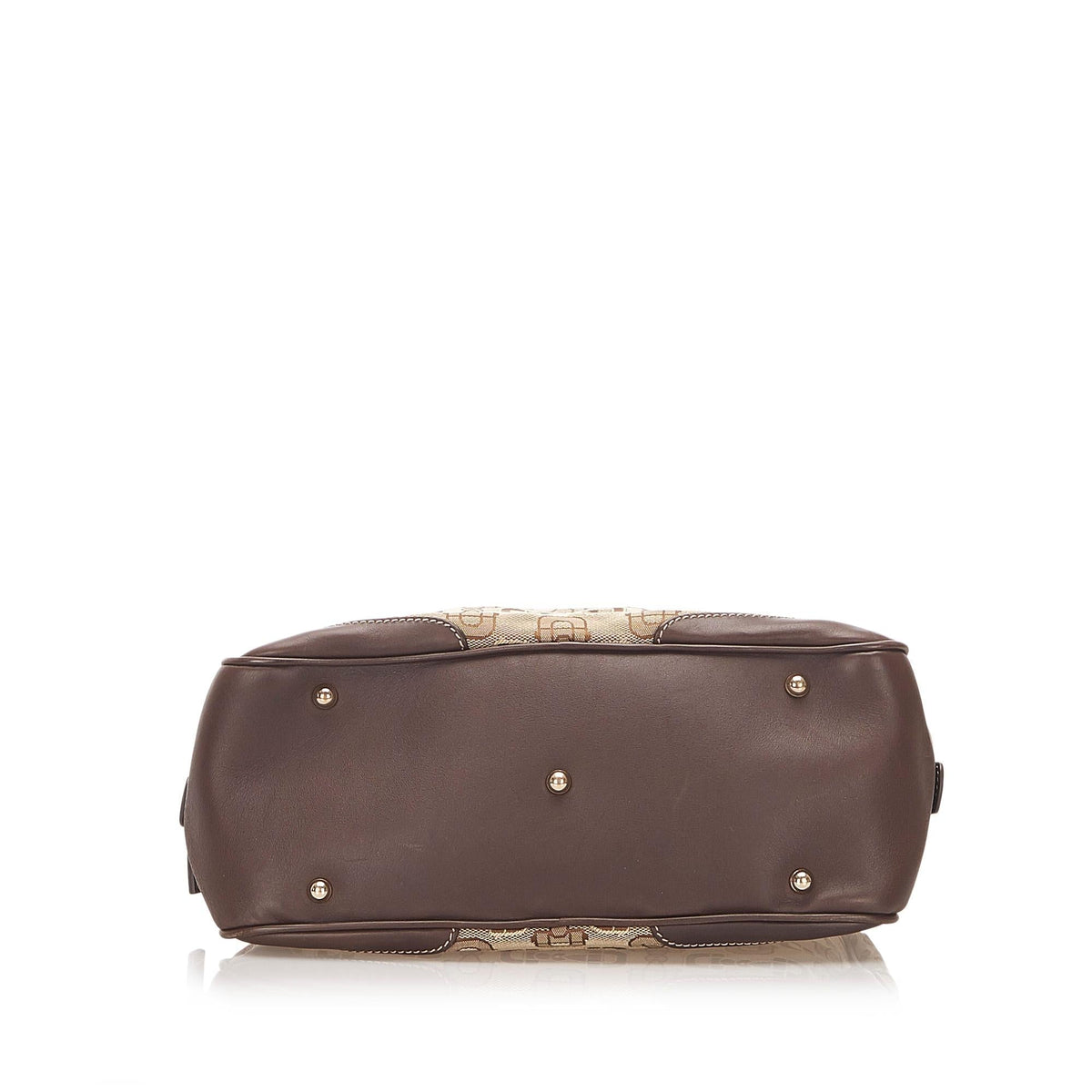 Gucci Bamboo Horsebit Canvas Handbag (SHG-31684)