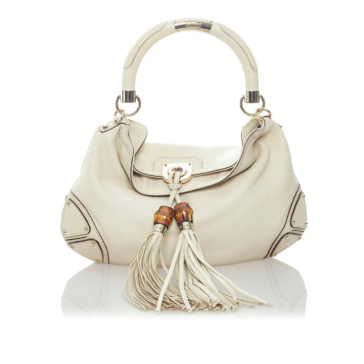 Gucci Bamboo Indy Leather Satchel (SHG-31888)