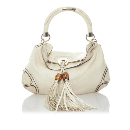 Gucci Bamboo Indy Leather Satchel (SHG-31888)