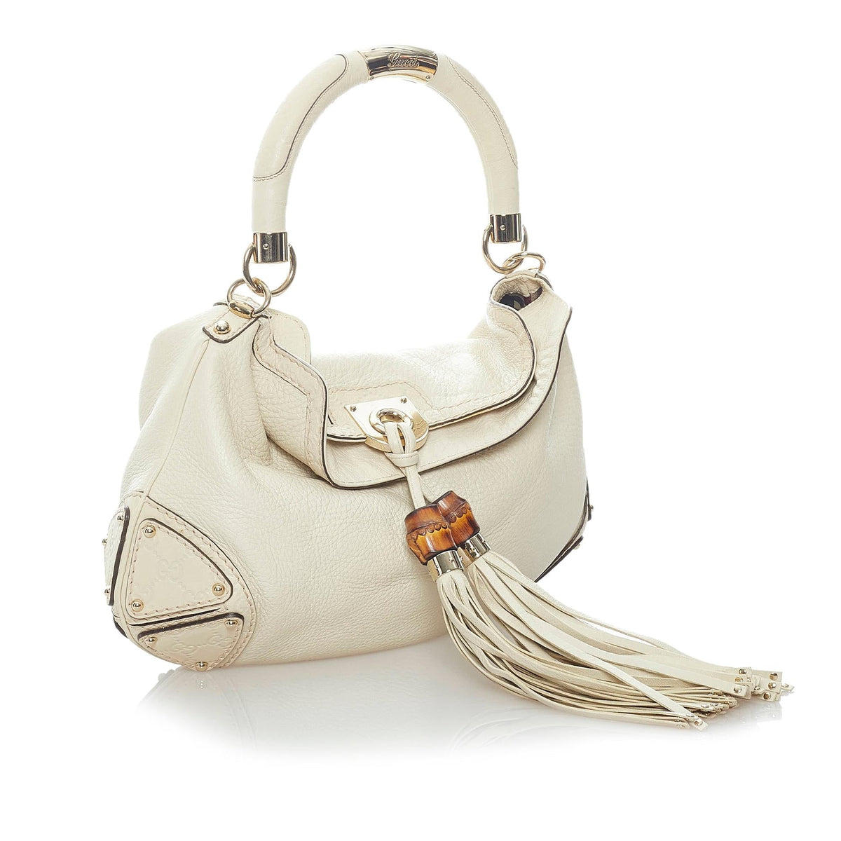 Gucci Bamboo Indy Leather Satchel (SHG-31888)