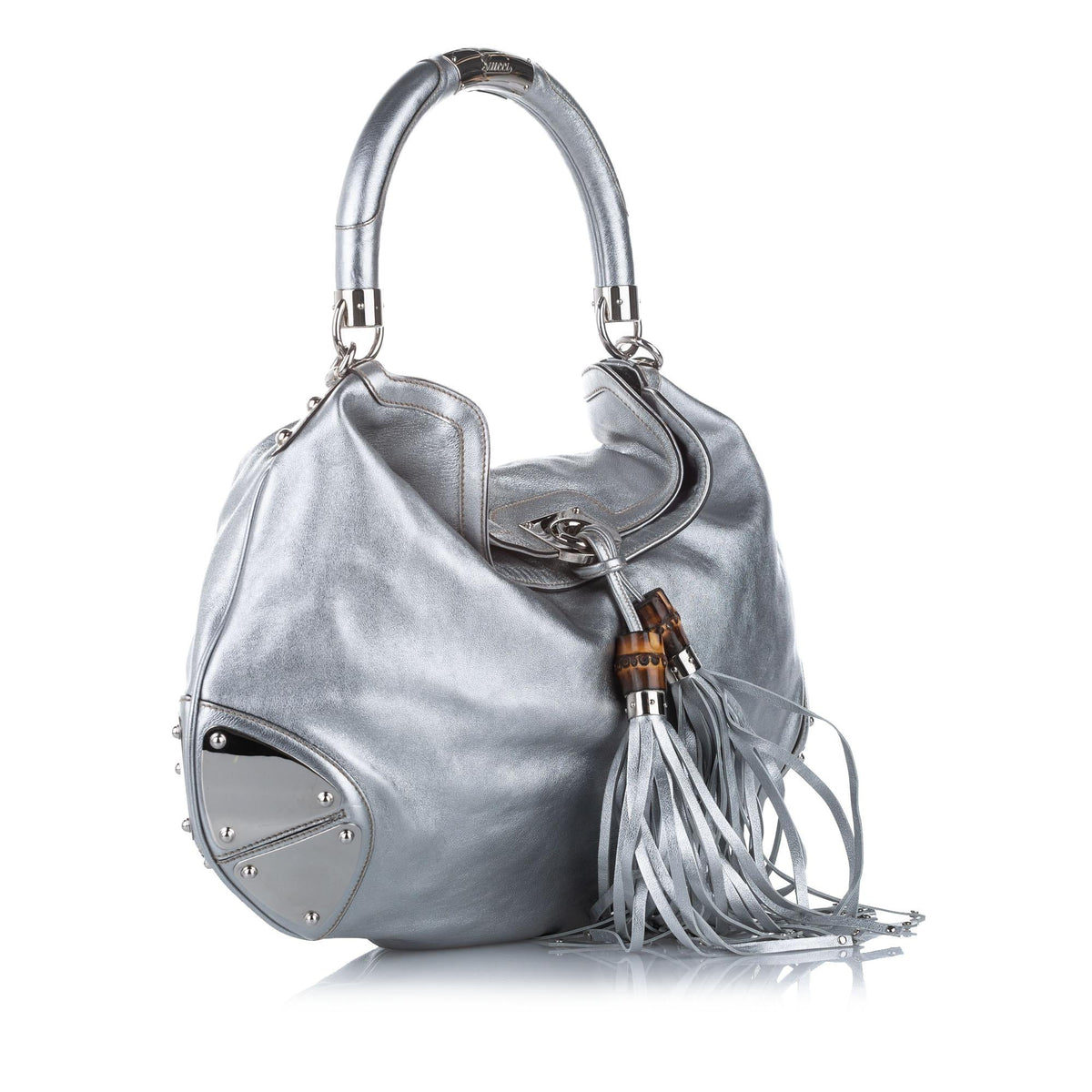 Gucci Bamboo Indy Leather Satchel (SHG-32340)