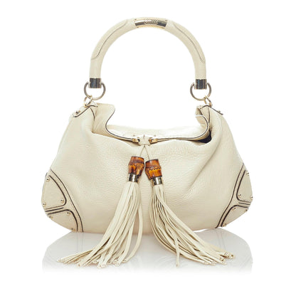 Gucci Bamboo Indy Leather Satchel (SHG-32436)