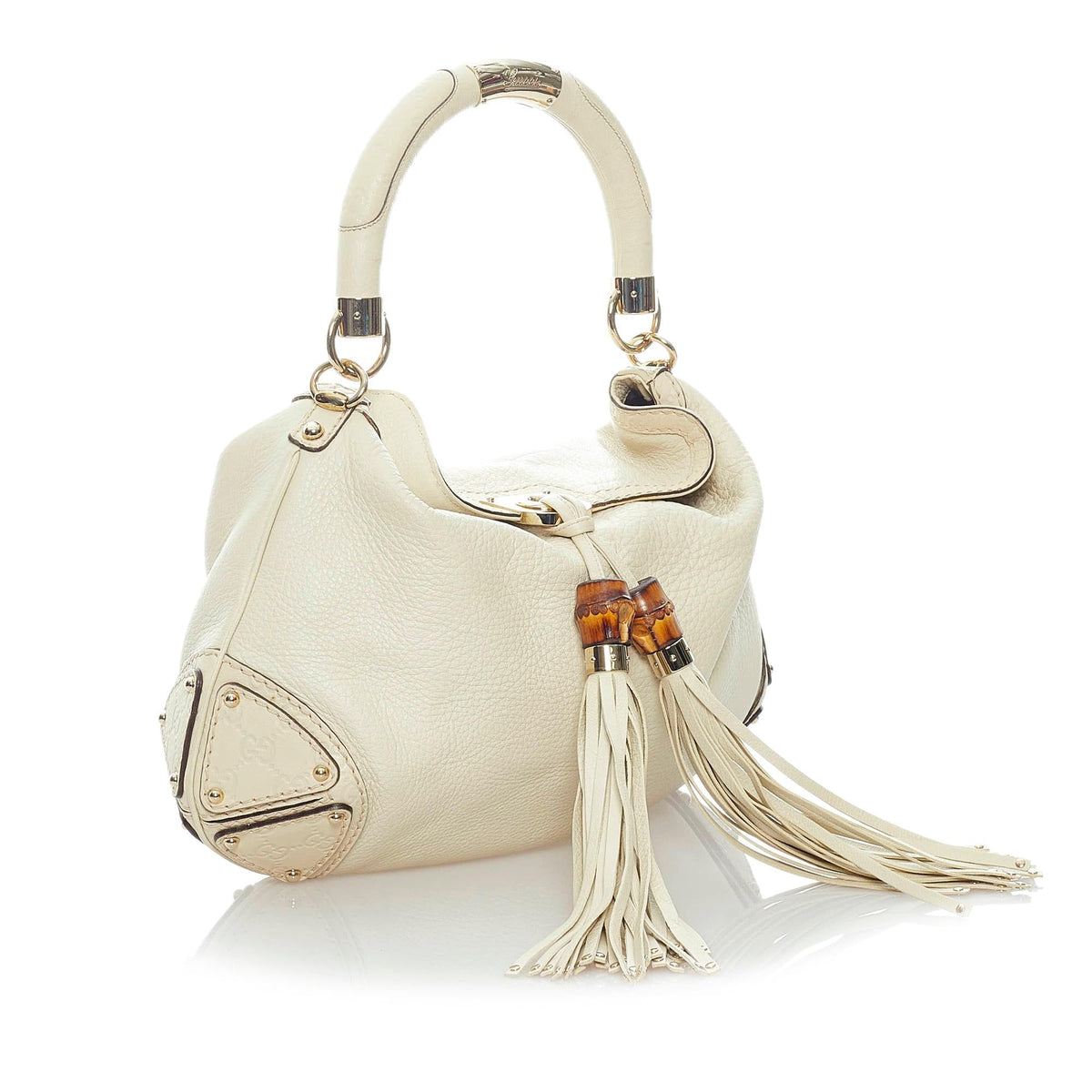 Gucci Bamboo Indy Leather Satchel (SHG-32436)