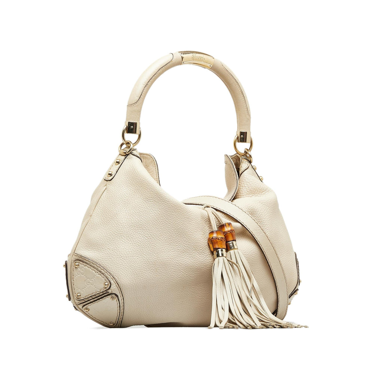 Gucci Bamboo Indy Leather Satchel (SHG-VsCzz0)