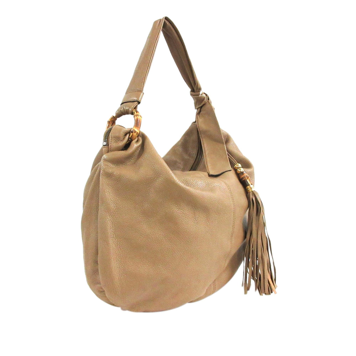Gucci Bamboo Jungle Leather Hobo Bag (SHG-35690)
