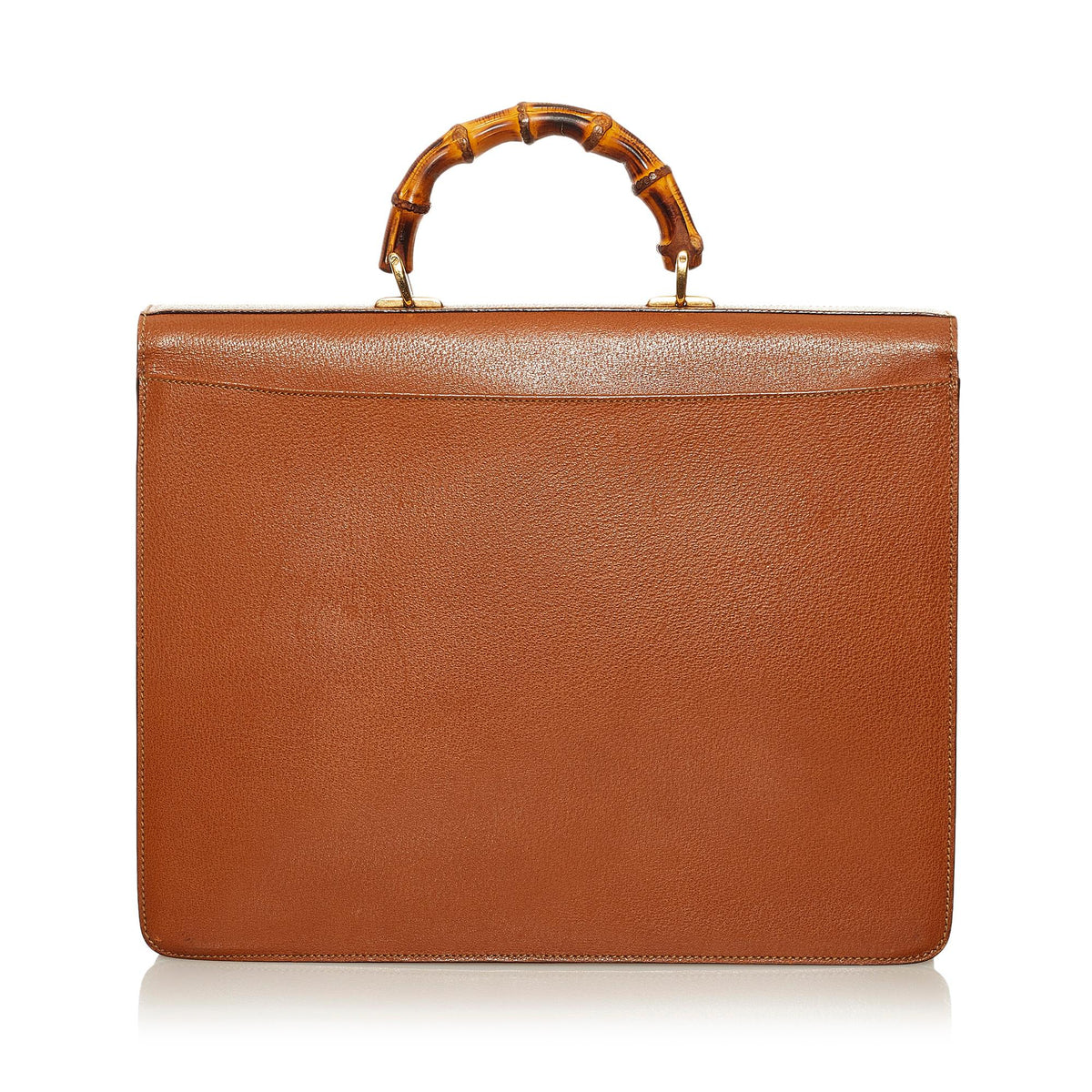 Gucci Bamboo Leather Business Bag (SHG-35046)