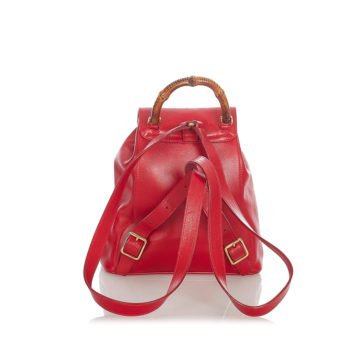 Gucci Bamboo Leather Drawstring Mini Backpack (SHG-HWMiaE)