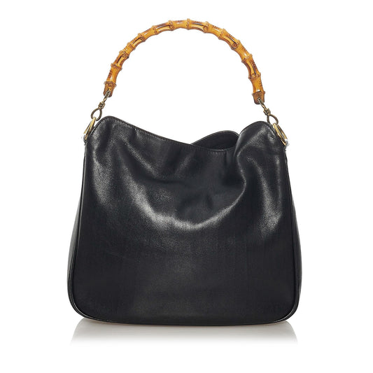 Gucci Bamboo Leather Satchel (SHG-29138)
