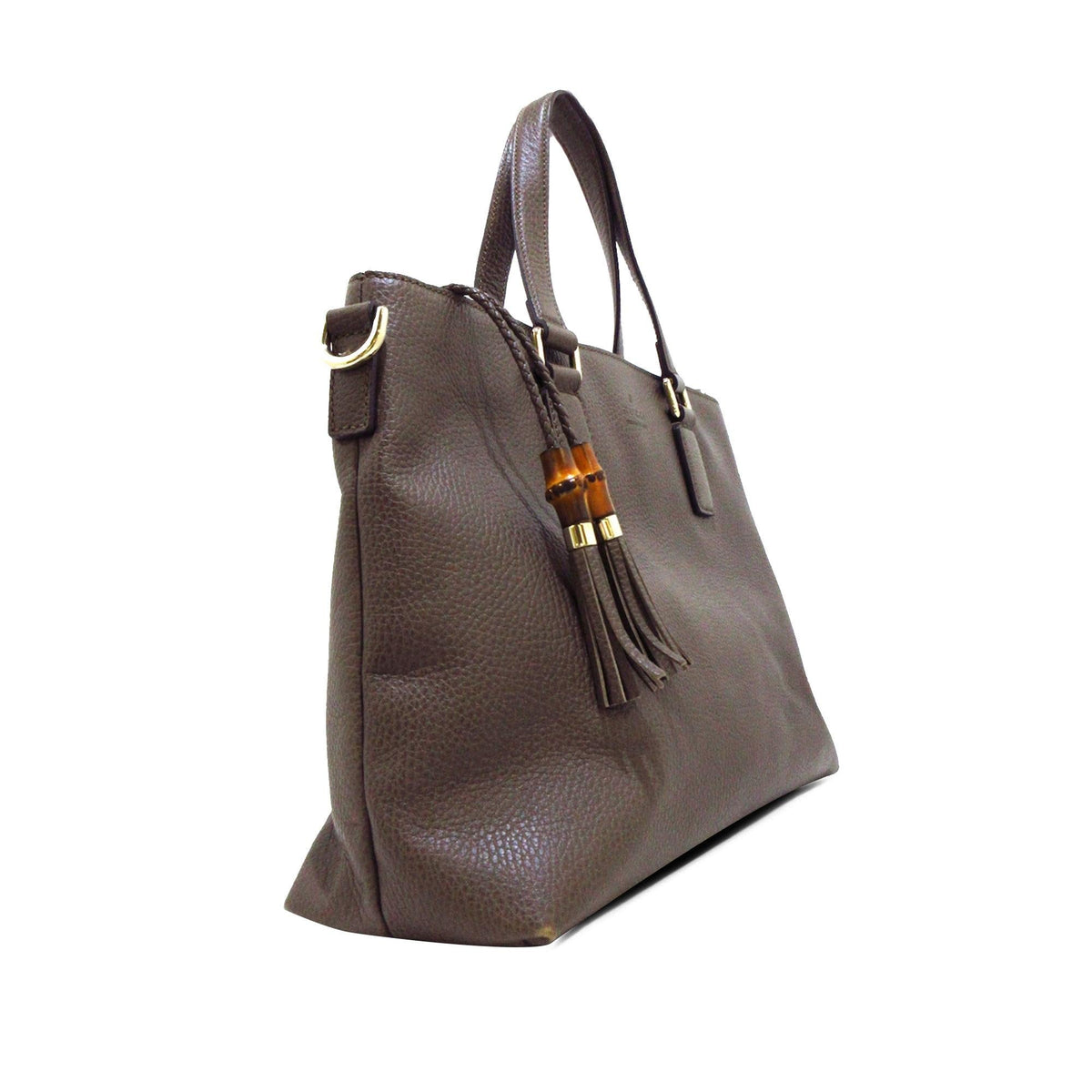 Gucci Bamboo Leather Satchel (SHG-IkckBM)
