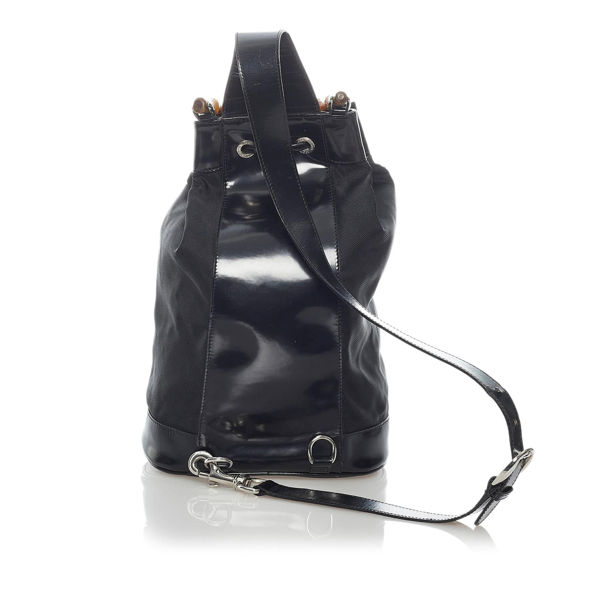 Gucci Bamboo Nylon Bucket Bag (SHG-37225)