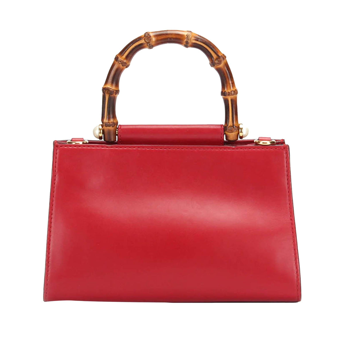 Gucci Bamboo Nymphaea Leather Satchel (SHG-bEqEts)