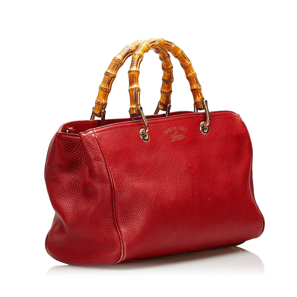 Gucci Bamboo Shopper Leather Handbag (SHG-35473)