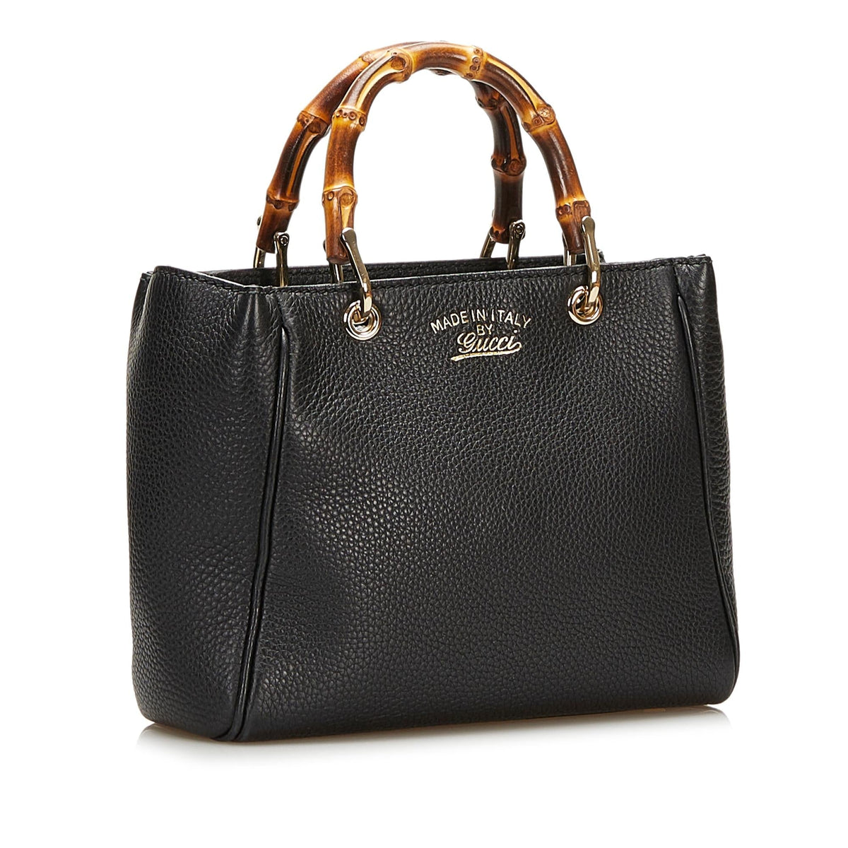 Gucci Bamboo Shopper Leather Handbag (SHG-35966)
