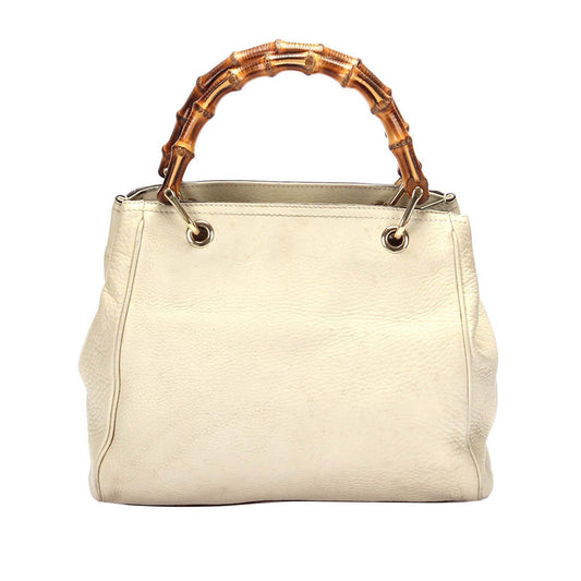 Gucci Bamboo Shopper Leather Satchel (SHG-23674)