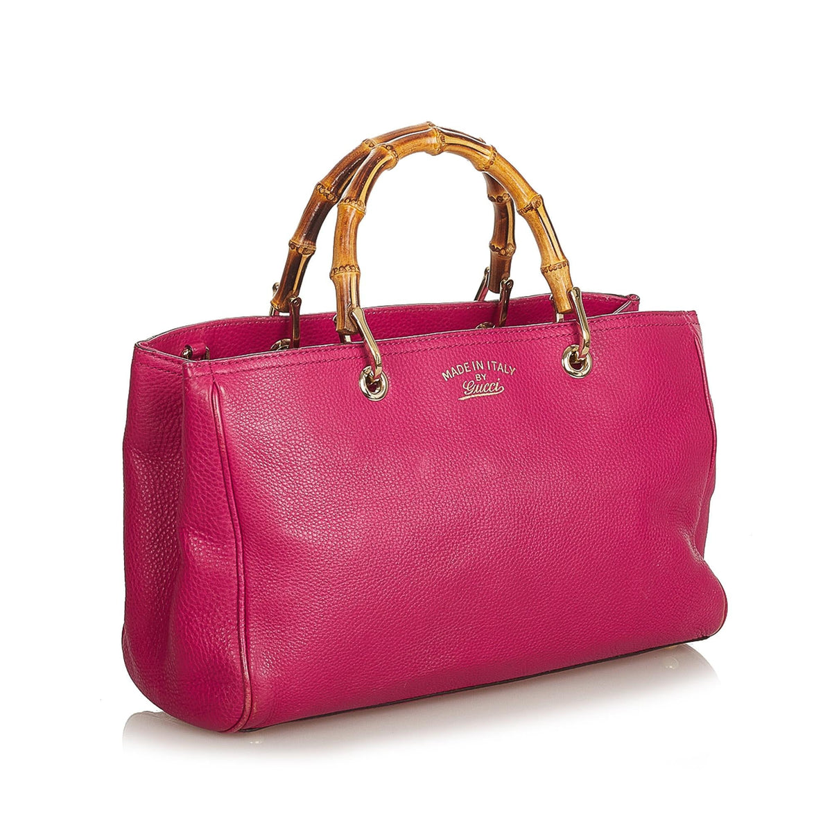 Gucci Bamboo Shopper Leather Satchel (SHG-25434)