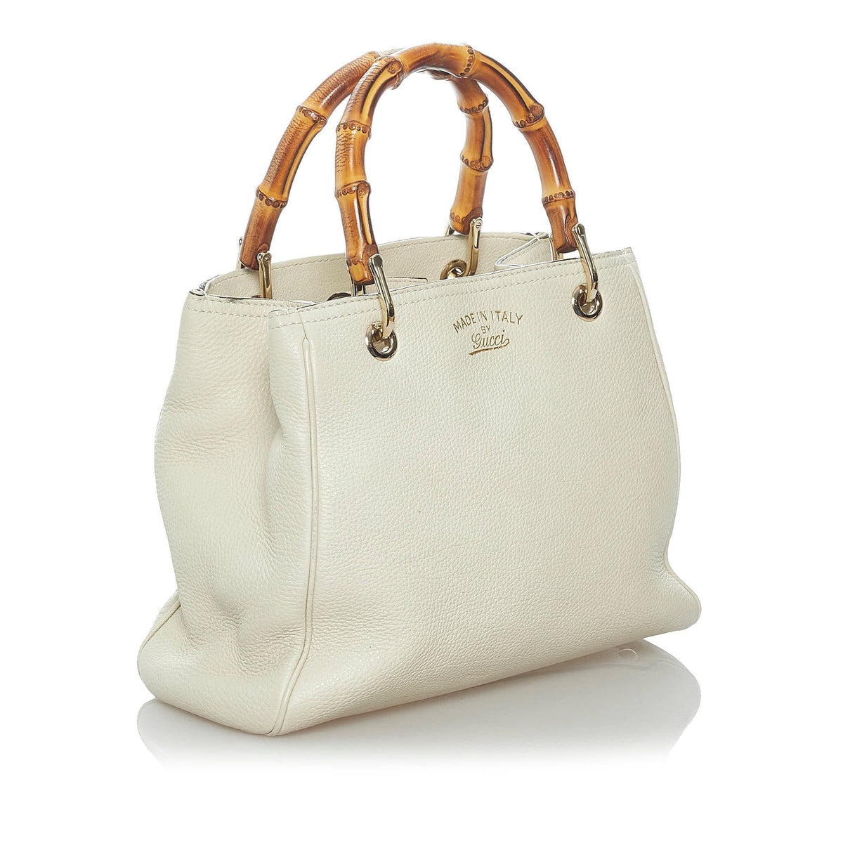 Gucci Bamboo Shopper Leather Satchel (SHG-30082)