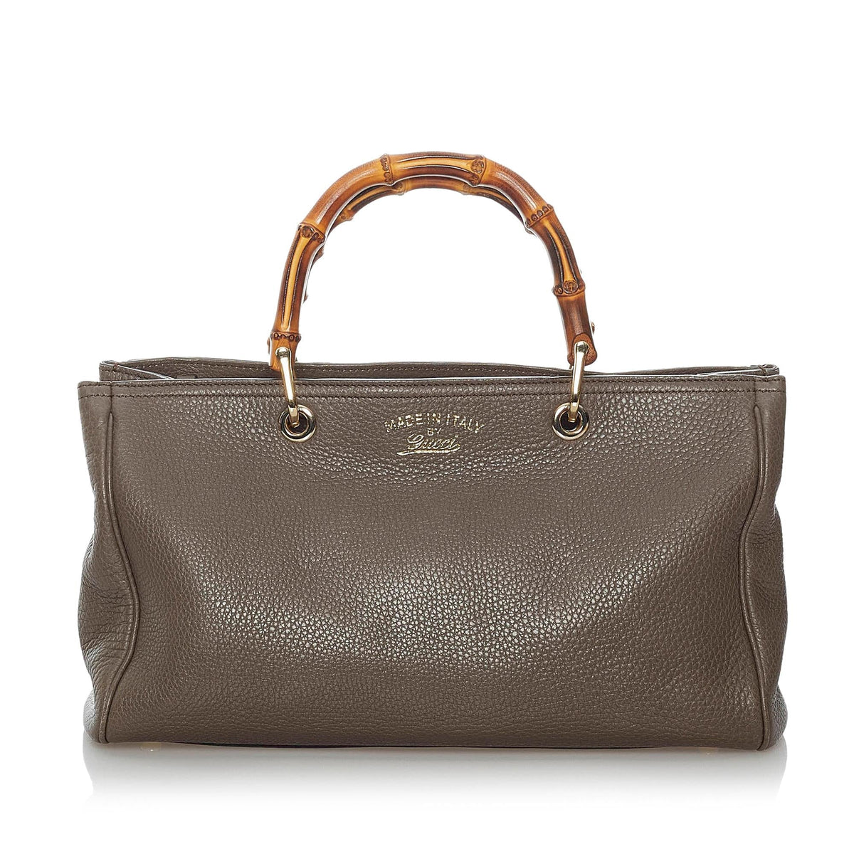 Gucci Bamboo Shopper Leather Satchel (SHG-30317)