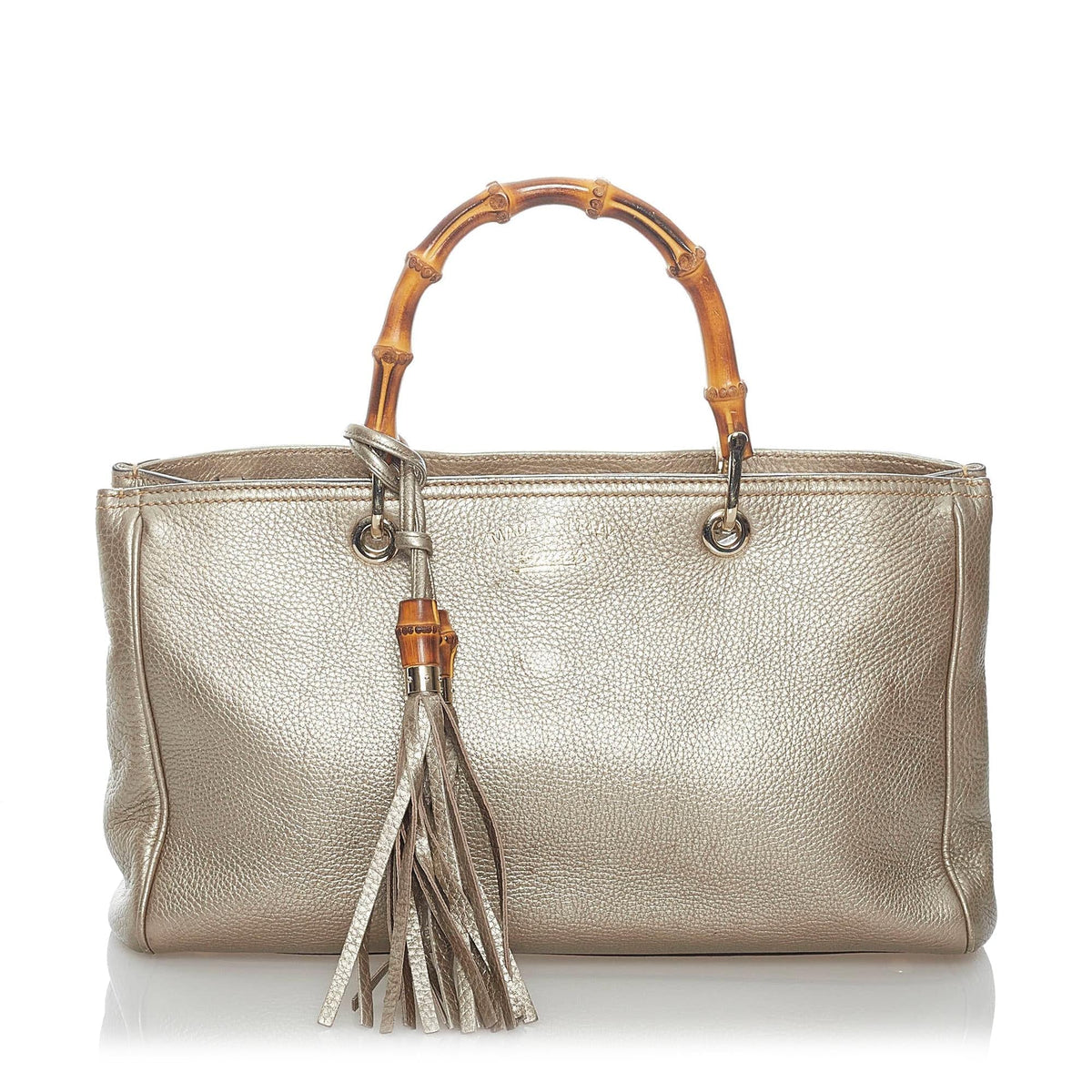 Gucci Bamboo Shopper Leather Satchel (SHG-31045)