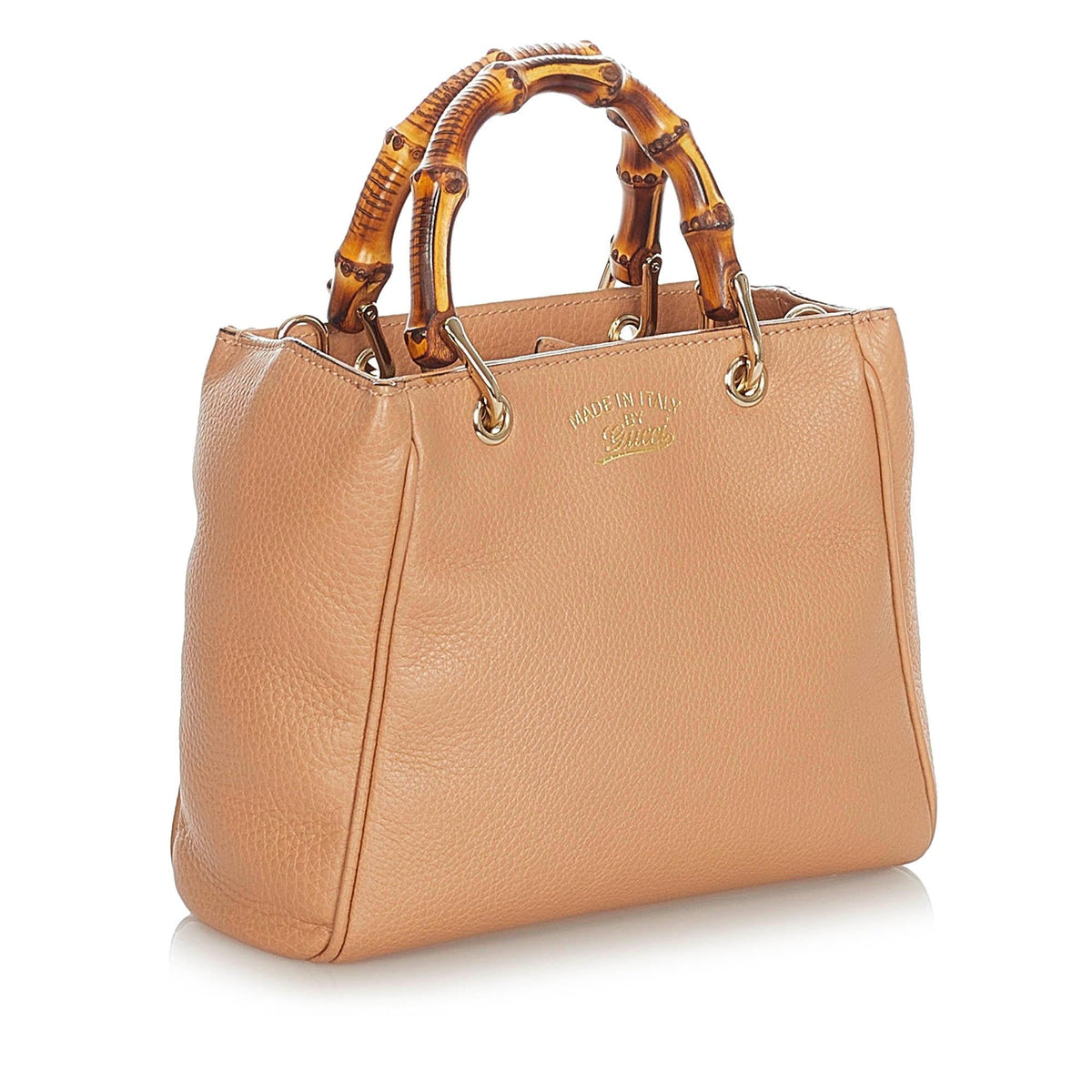 Gucci Bamboo Shopper Leather Satchel (SHG-31060)