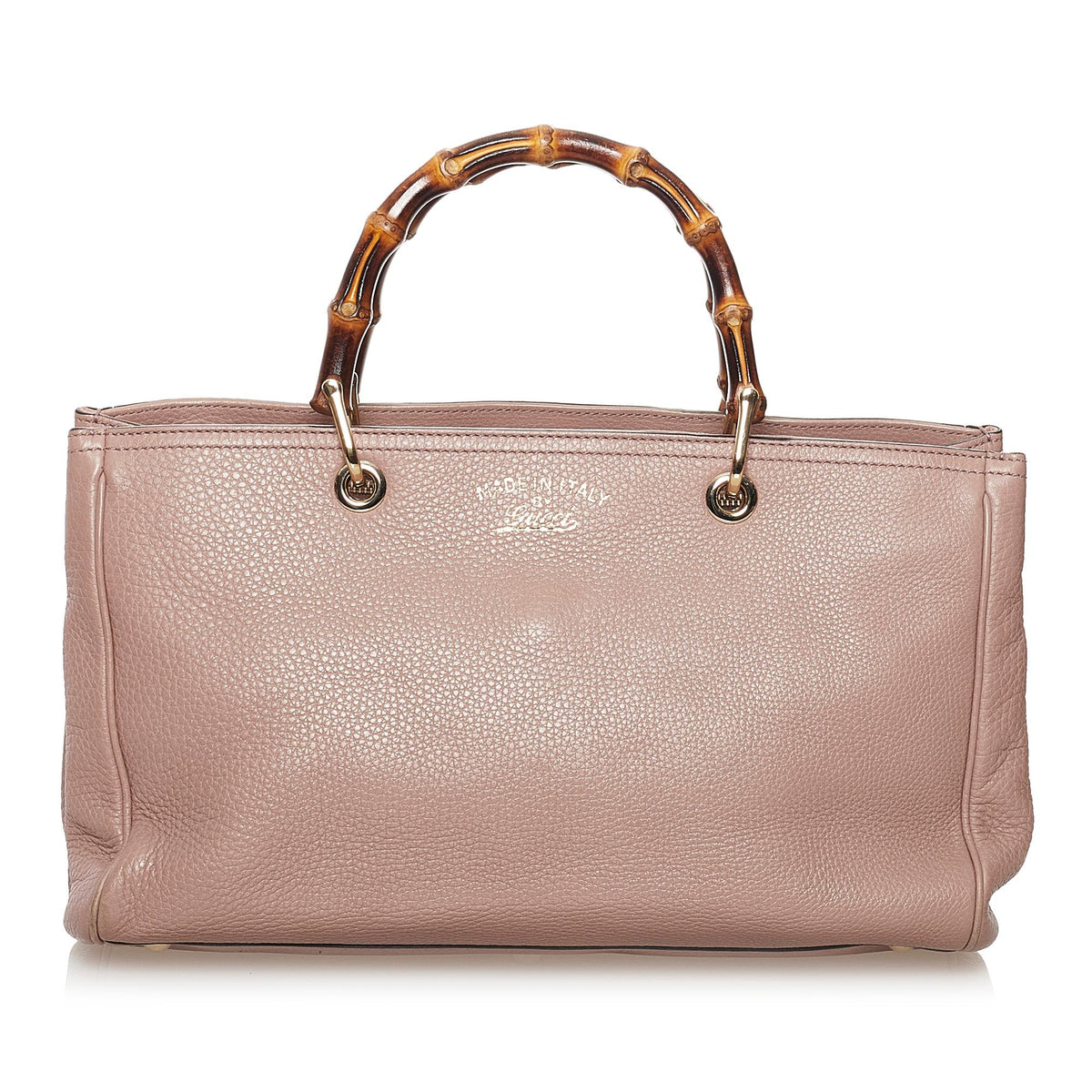 Gucci Bamboo Shopper Leather Satchel (SHG-31745)