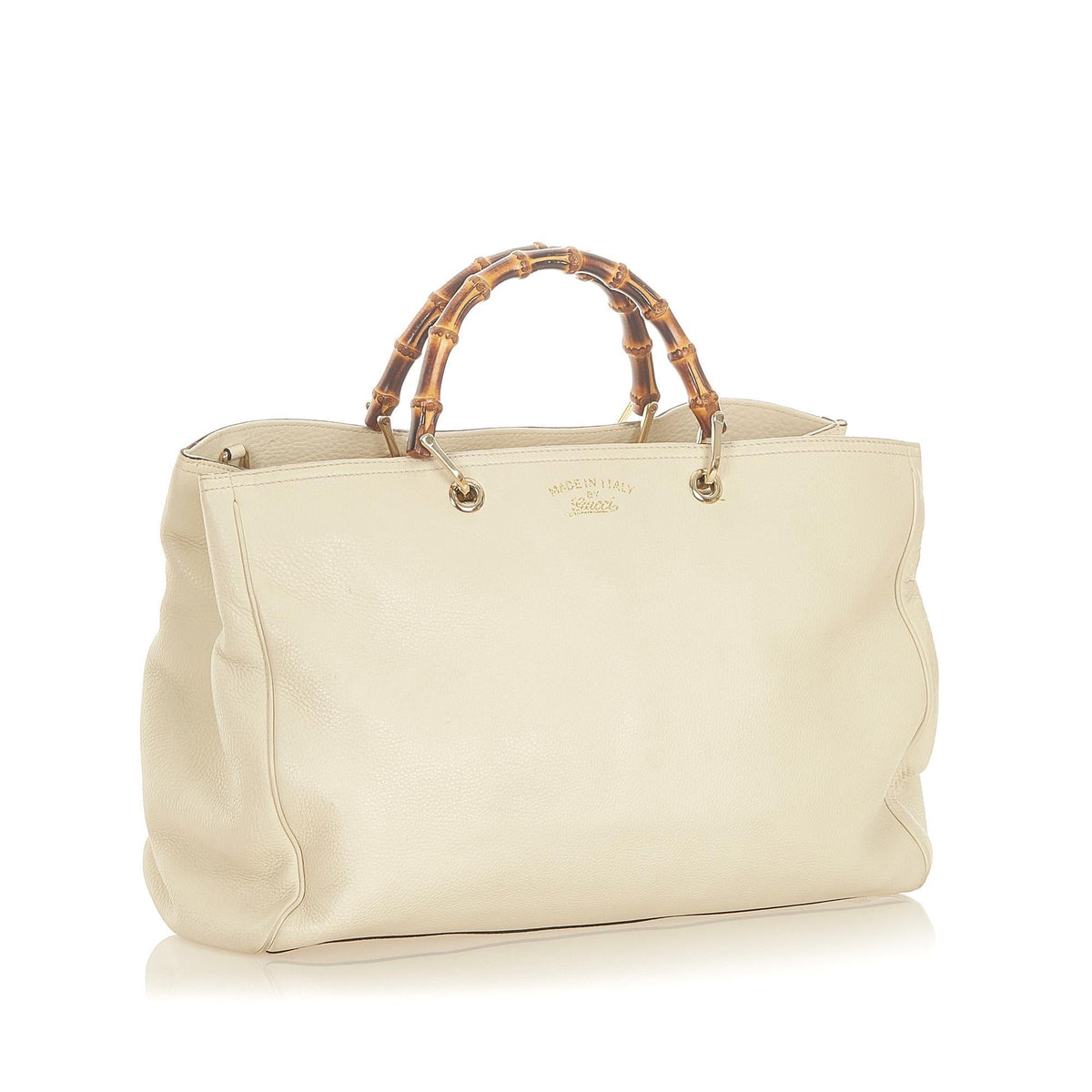 Gucci Bamboo Shopper Leather Satchel (SHG-32152)