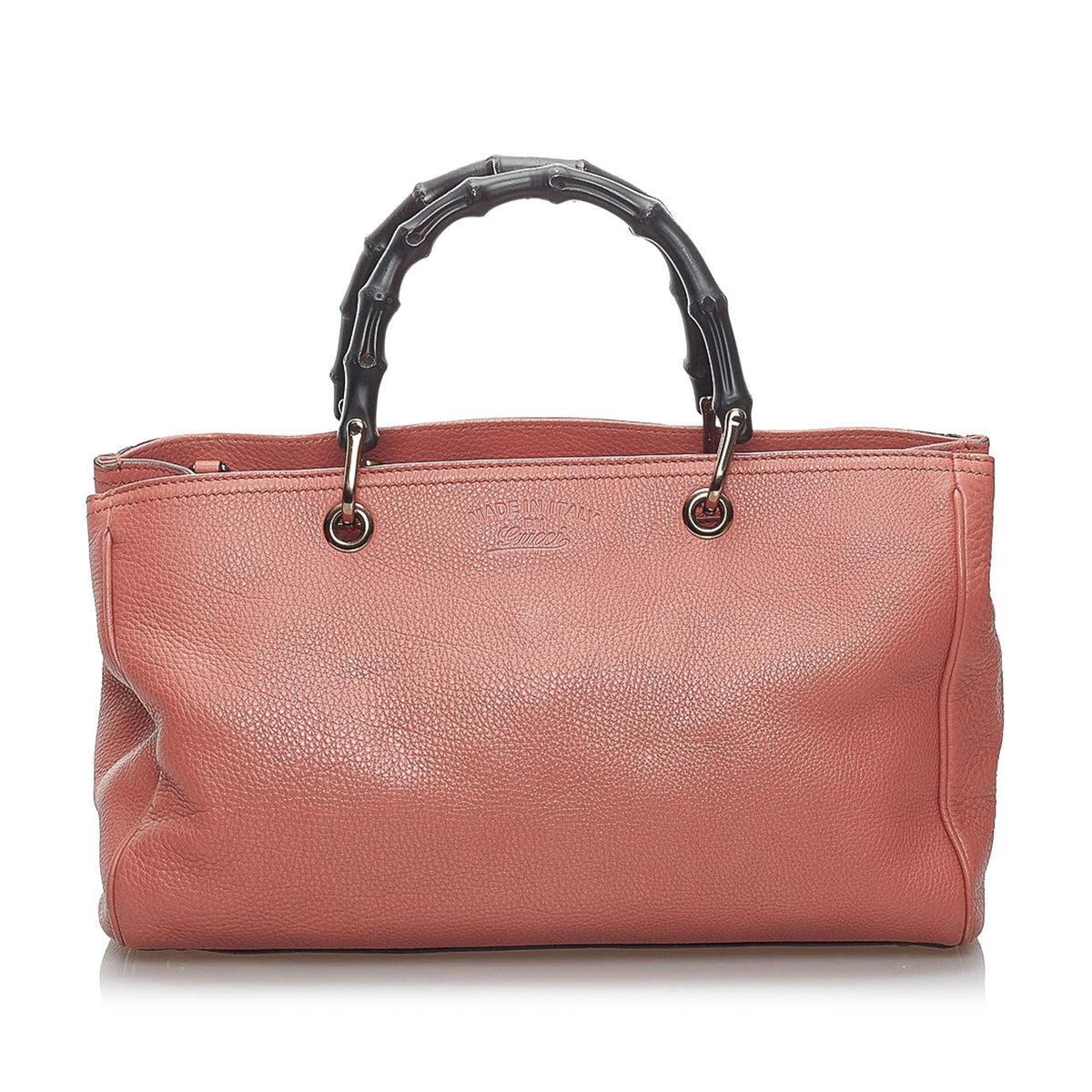 Gucci Bamboo Shopper Leather Satchel (SHG-34222)