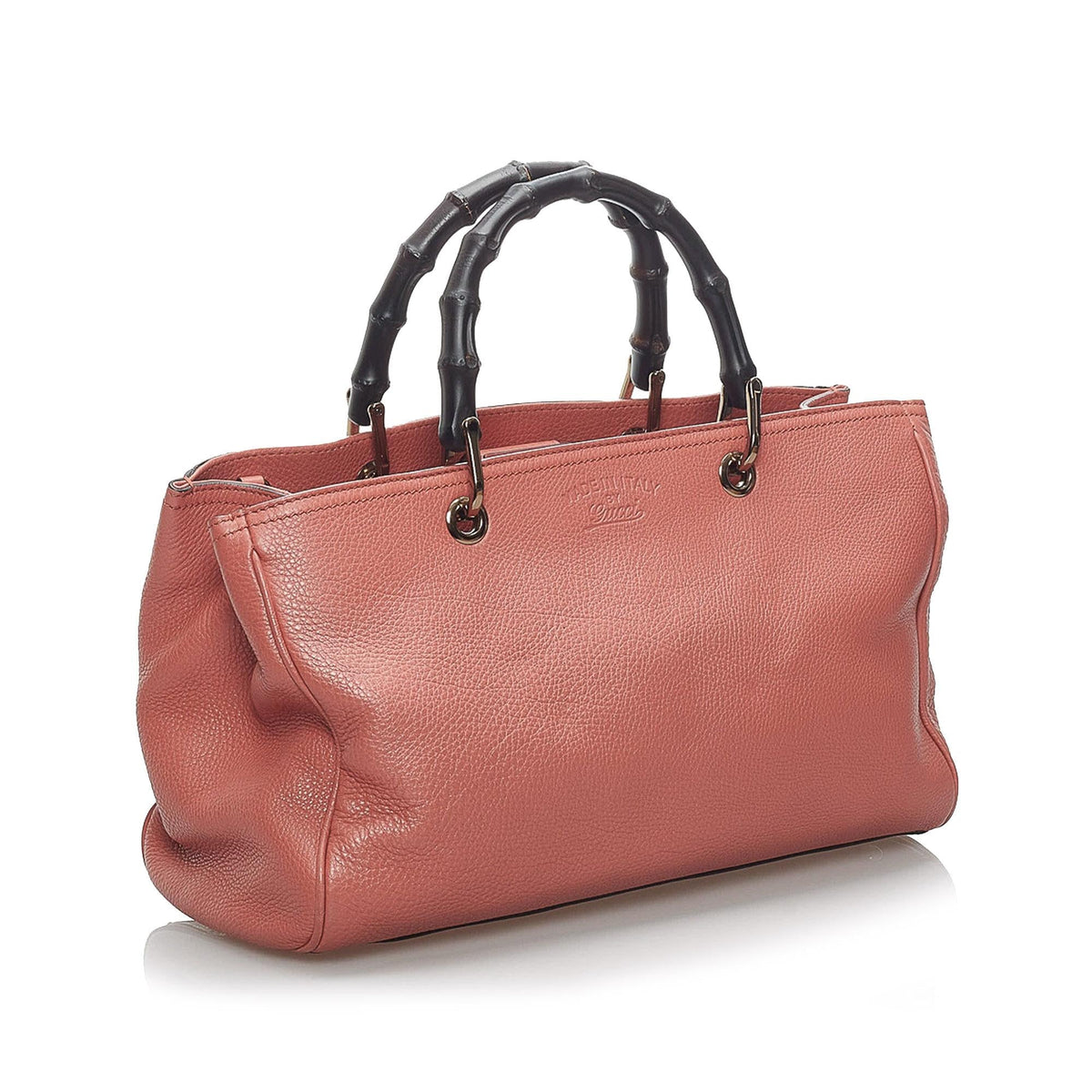 Gucci Bamboo Shopper Leather Satchel (SHG-34222)