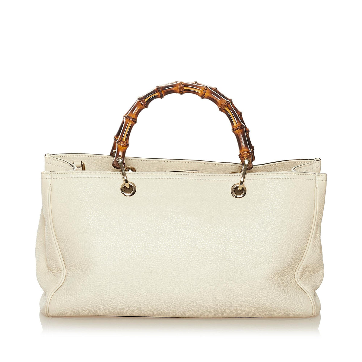 Gucci Bamboo Shopper Leather Satchel (SHG-34372)