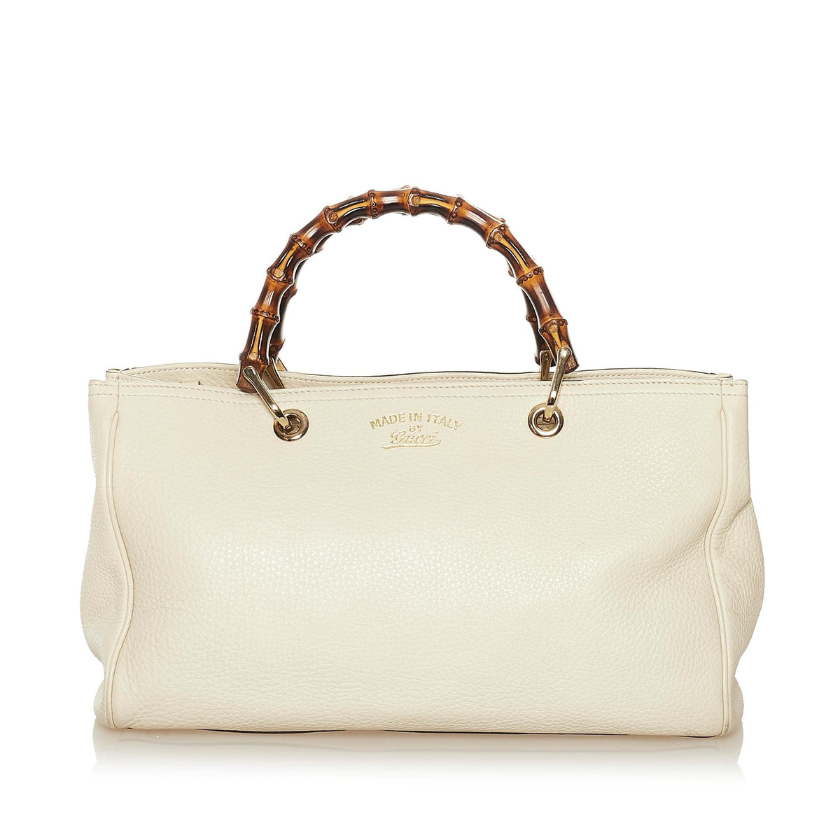 Gucci Bamboo Shopper Leather Satchel (SHG-34372)