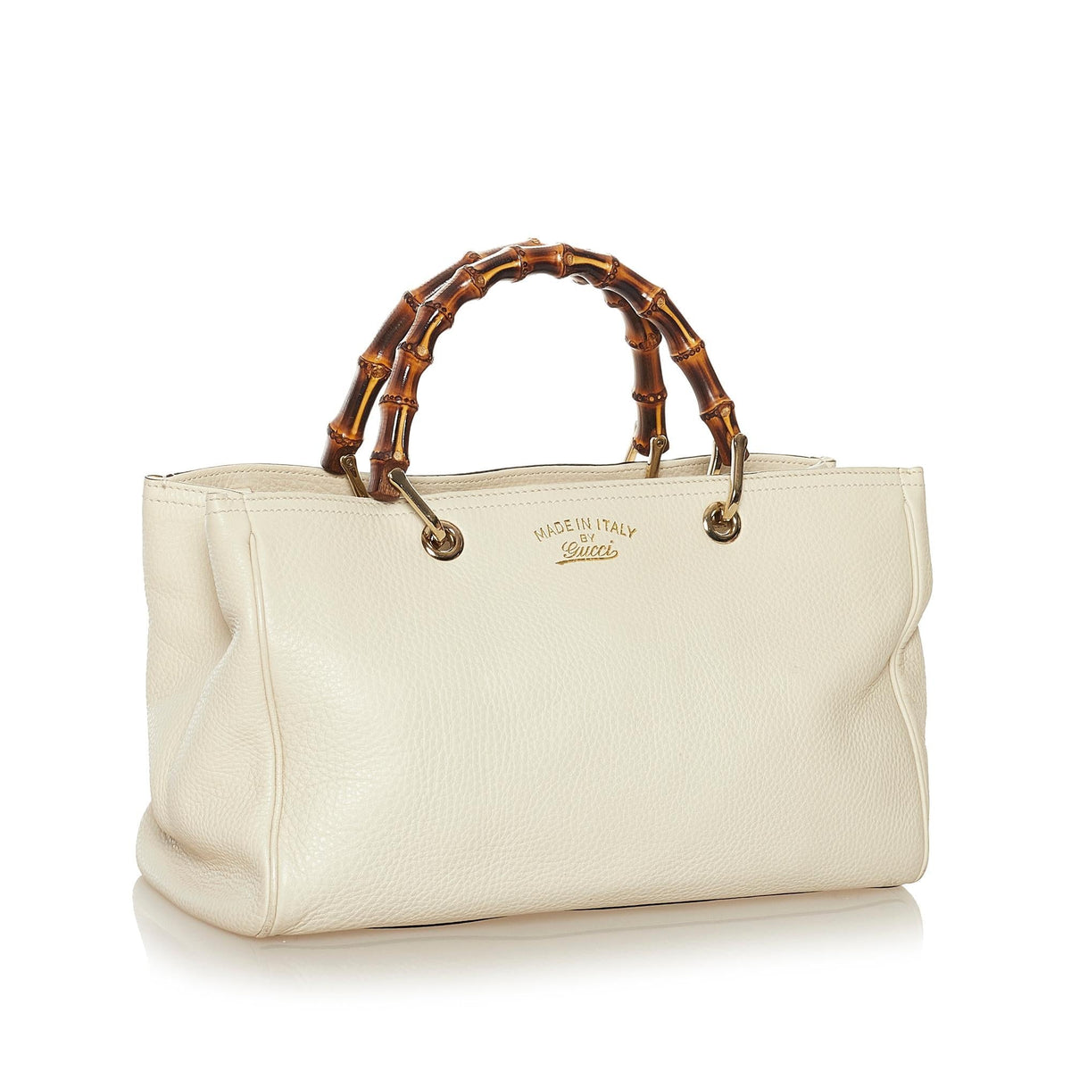 Gucci Bamboo Shopper Leather Satchel (SHG-34372)