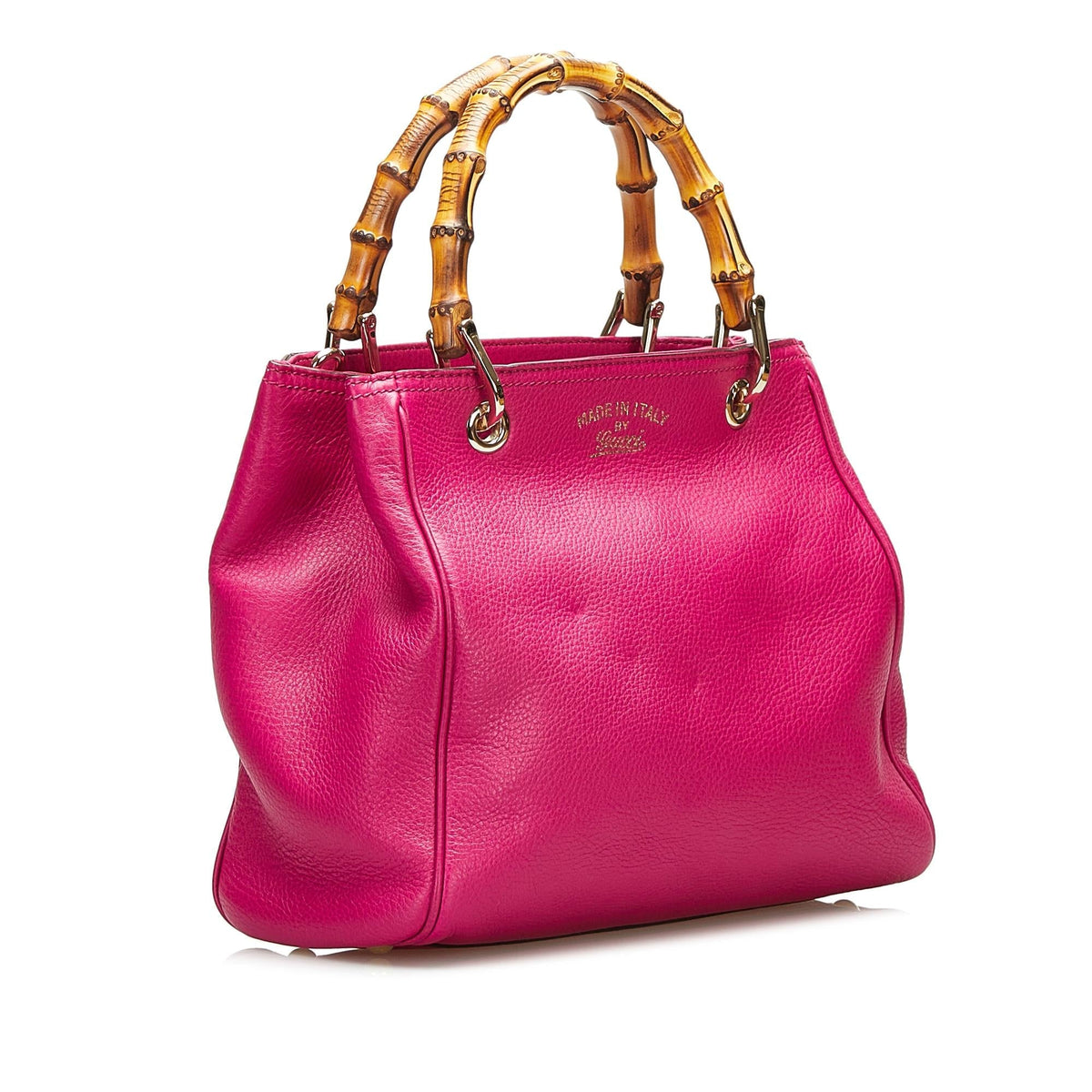 Gucci Bamboo Shopper Leather Satchel (SHG-35955)