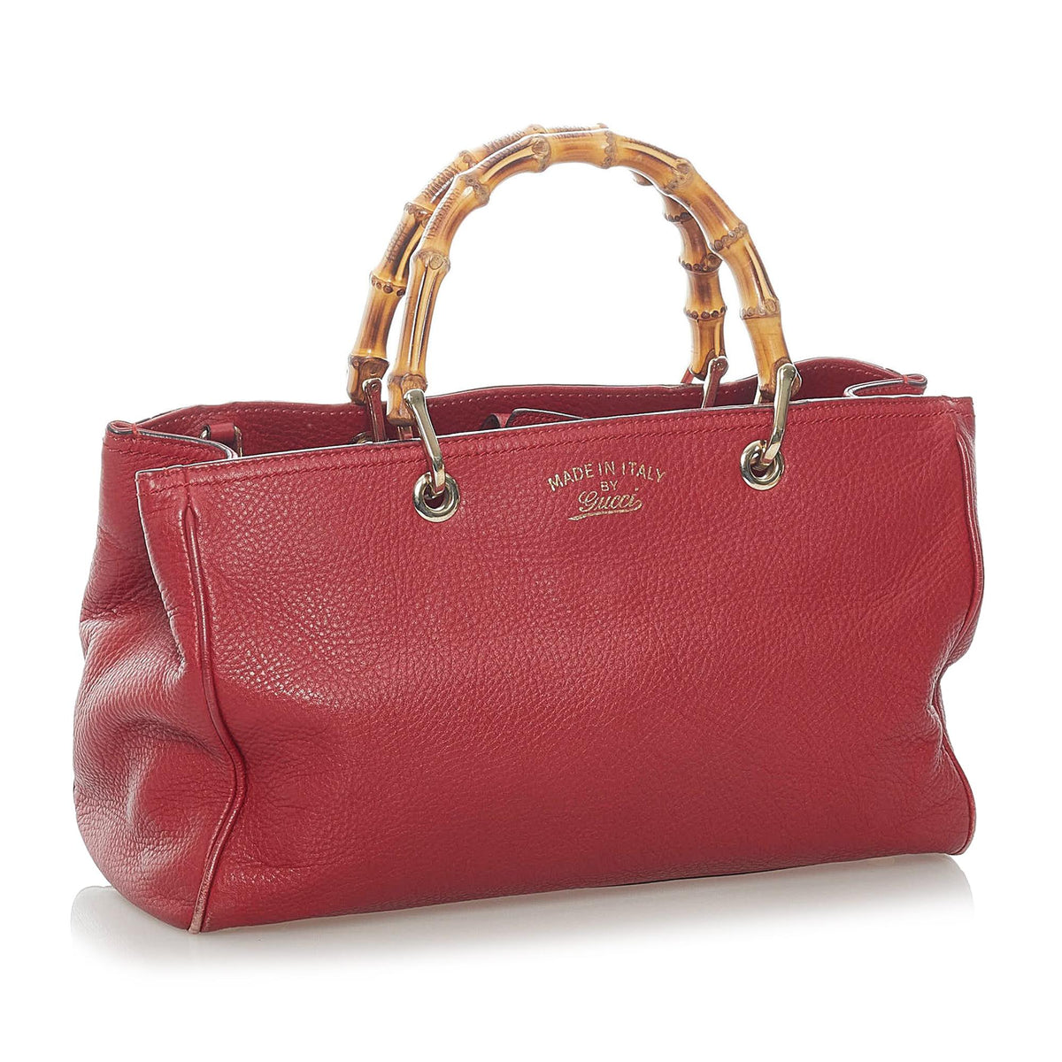 Gucci Bamboo Shopper Leather Satchel (SHG-37606)