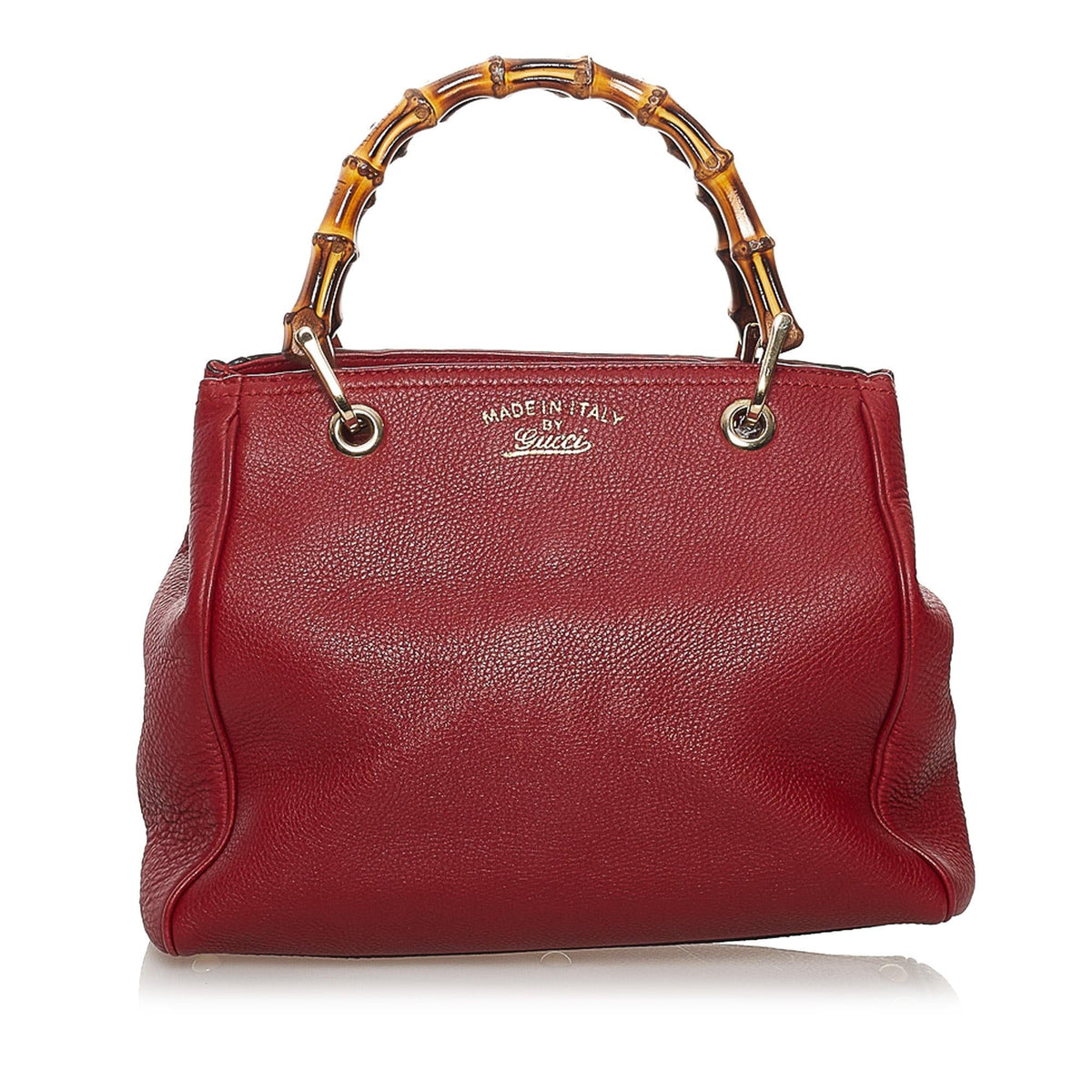 Gucci Bamboo Shopper Leather Satchel (SHG-37607)