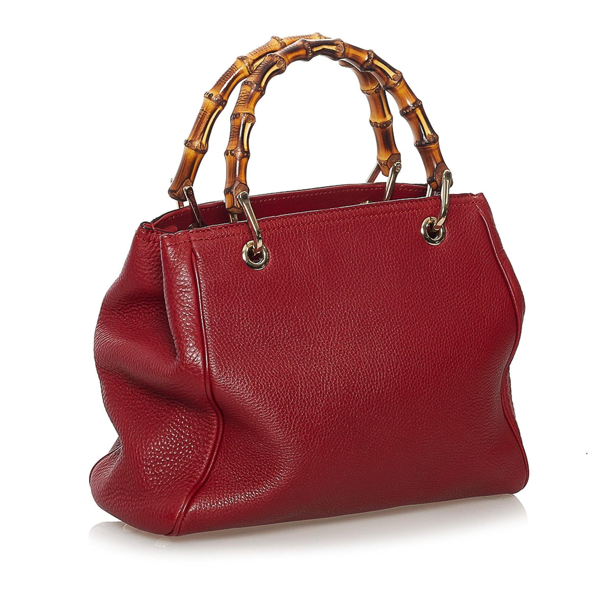 Gucci Bamboo Shopper Leather Satchel (SHG-37607)