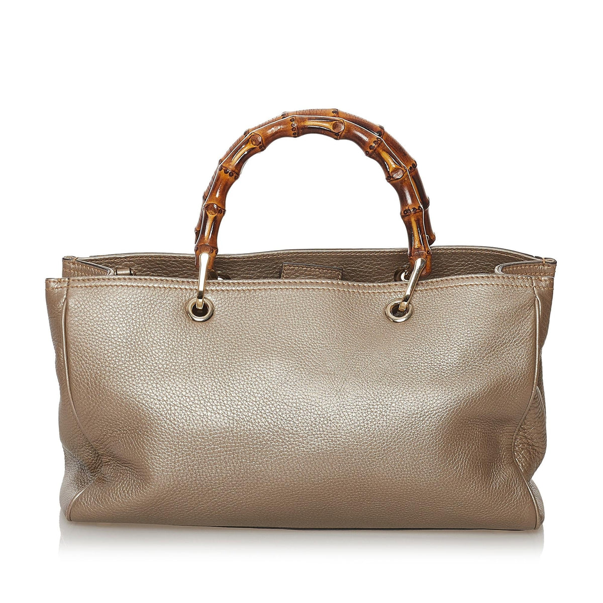 Gucci Bamboo Shopper Leather Satchel (SHG-37608)