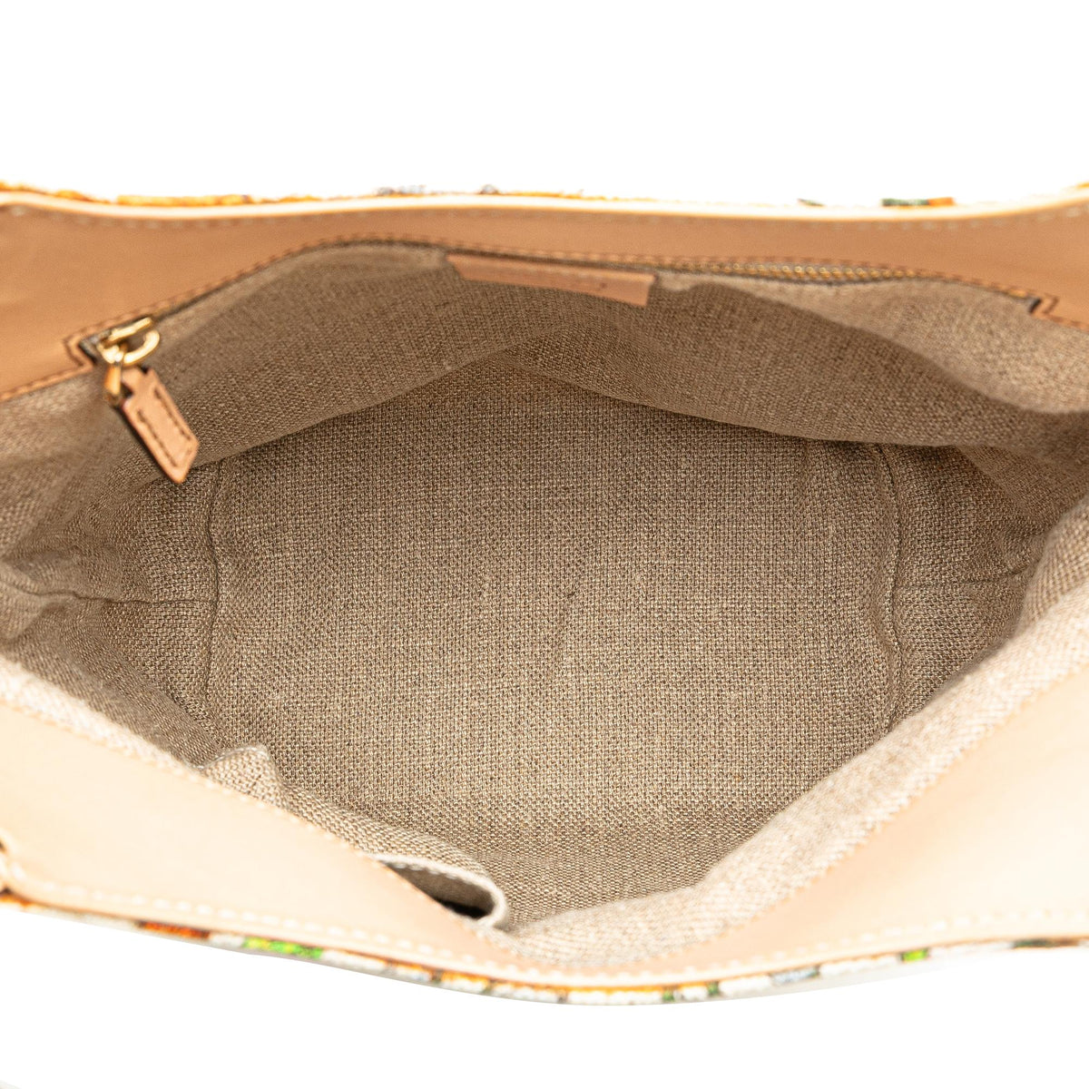 Gucci Canvas Bamboo Flora Handbag