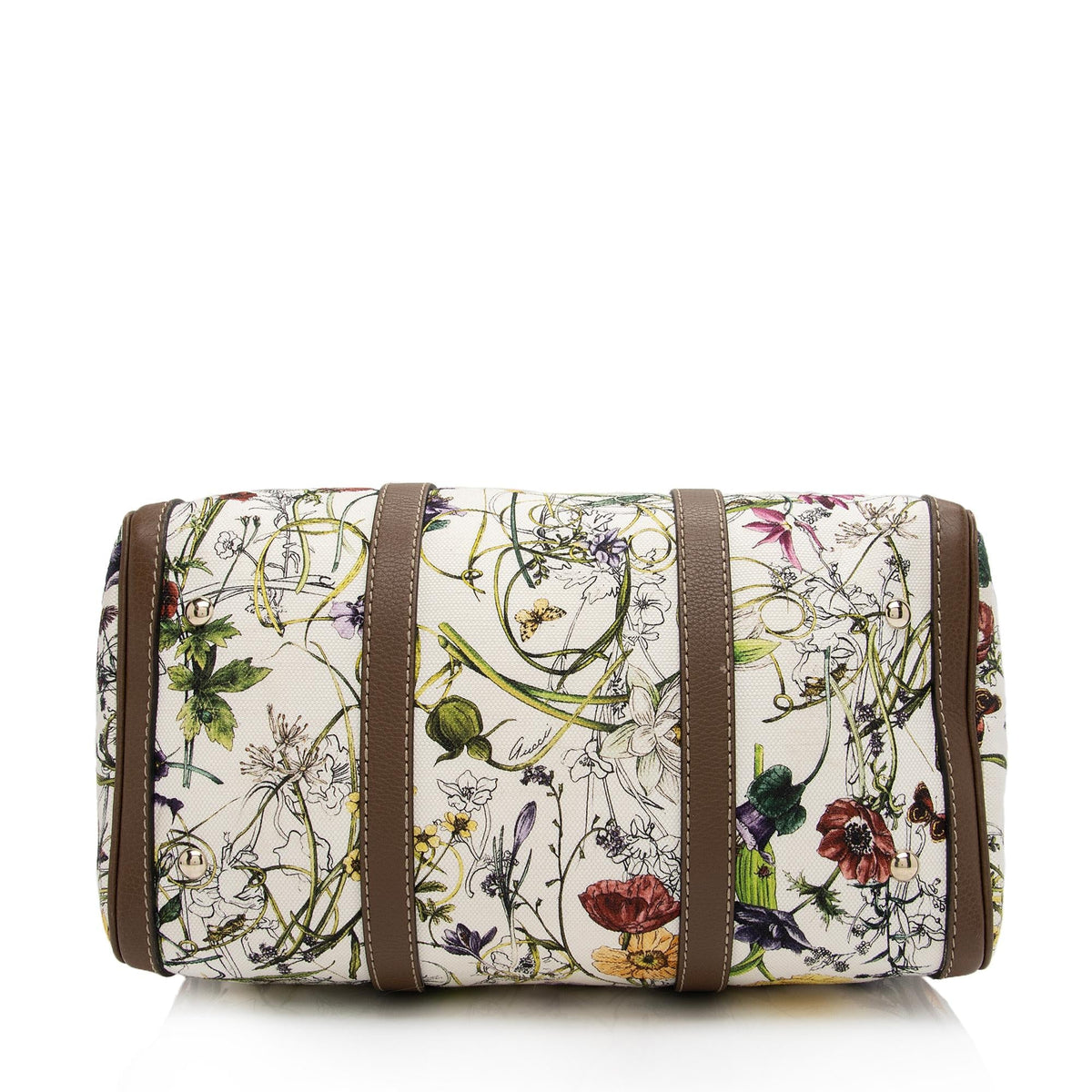 Gucci Canvas Flora Joy Convertible Medium Boston Bag (SHF-FIW9Ce)