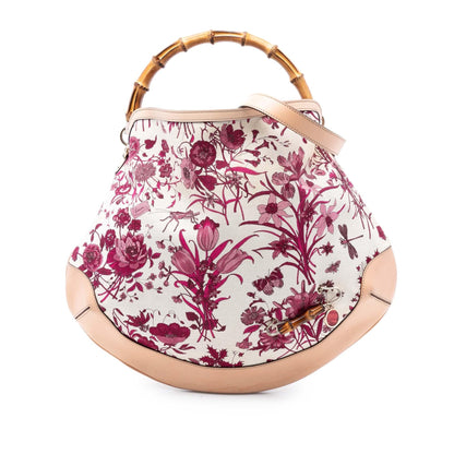Gucci Canvas Floral Peggy Bamboo Hobo