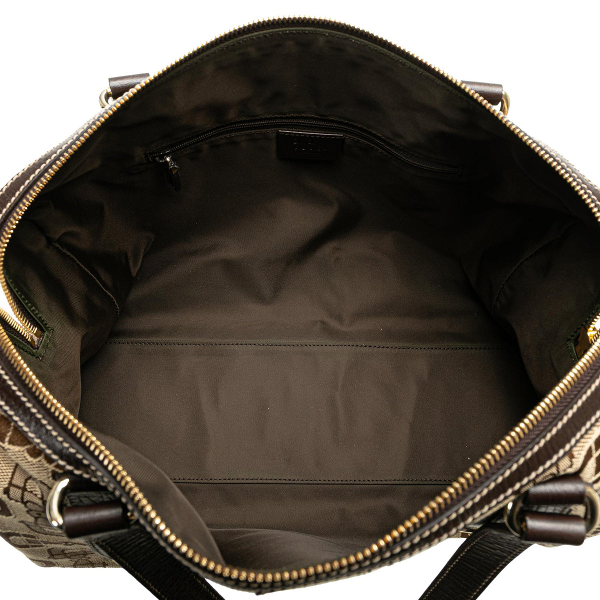 Gucci Canvas Horsebit Charmy Boston Bag