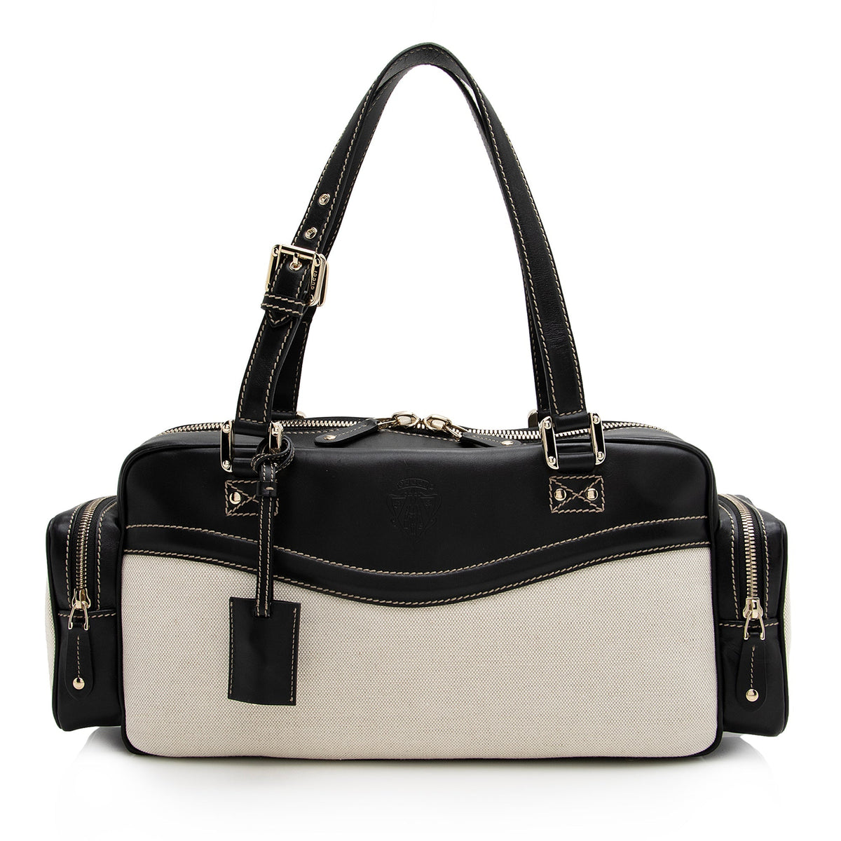 Gucci Canvas Leather East West Multi-Pocket Satchel (SHF-22759)