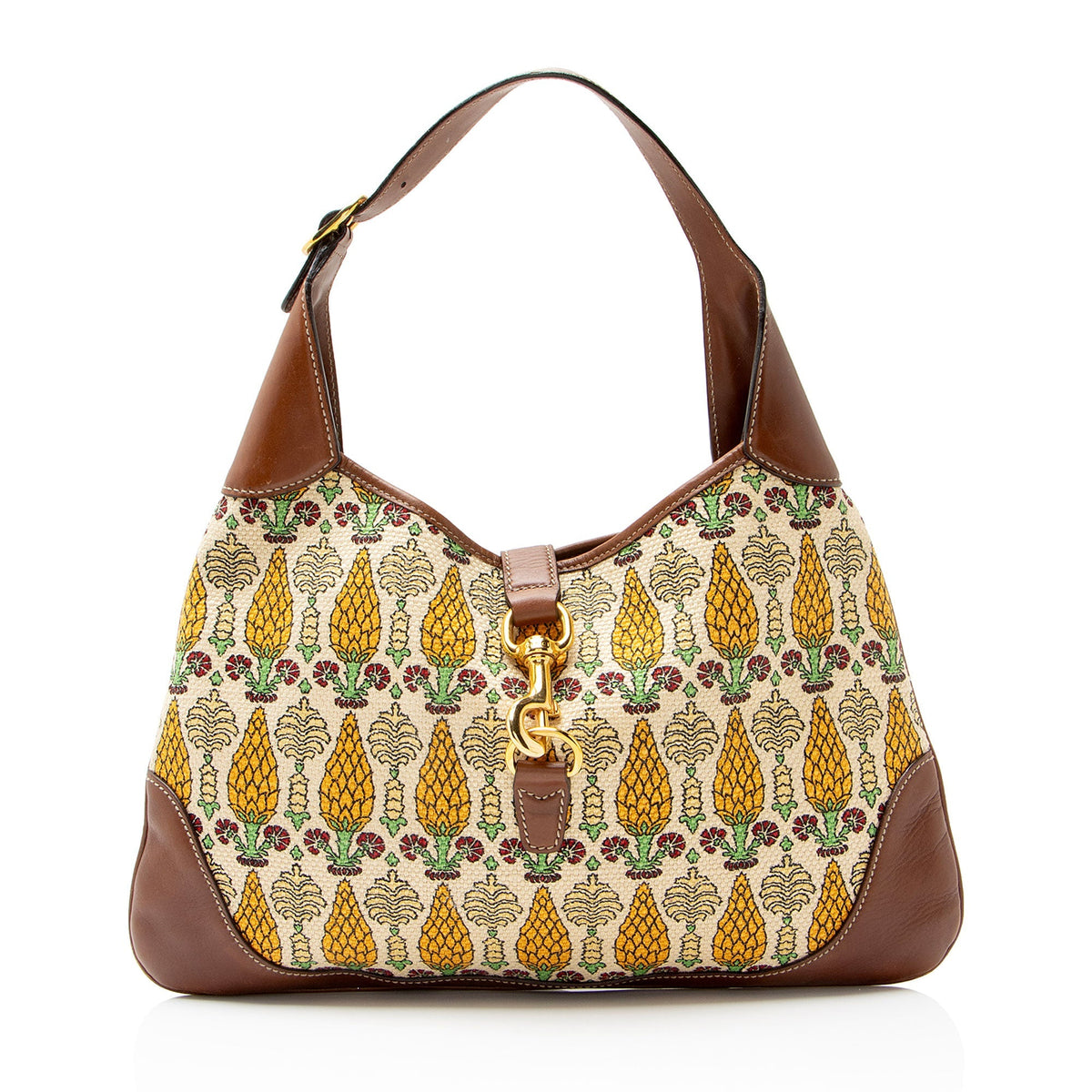 Gucci Canvas Pineapple Jackie Hobo