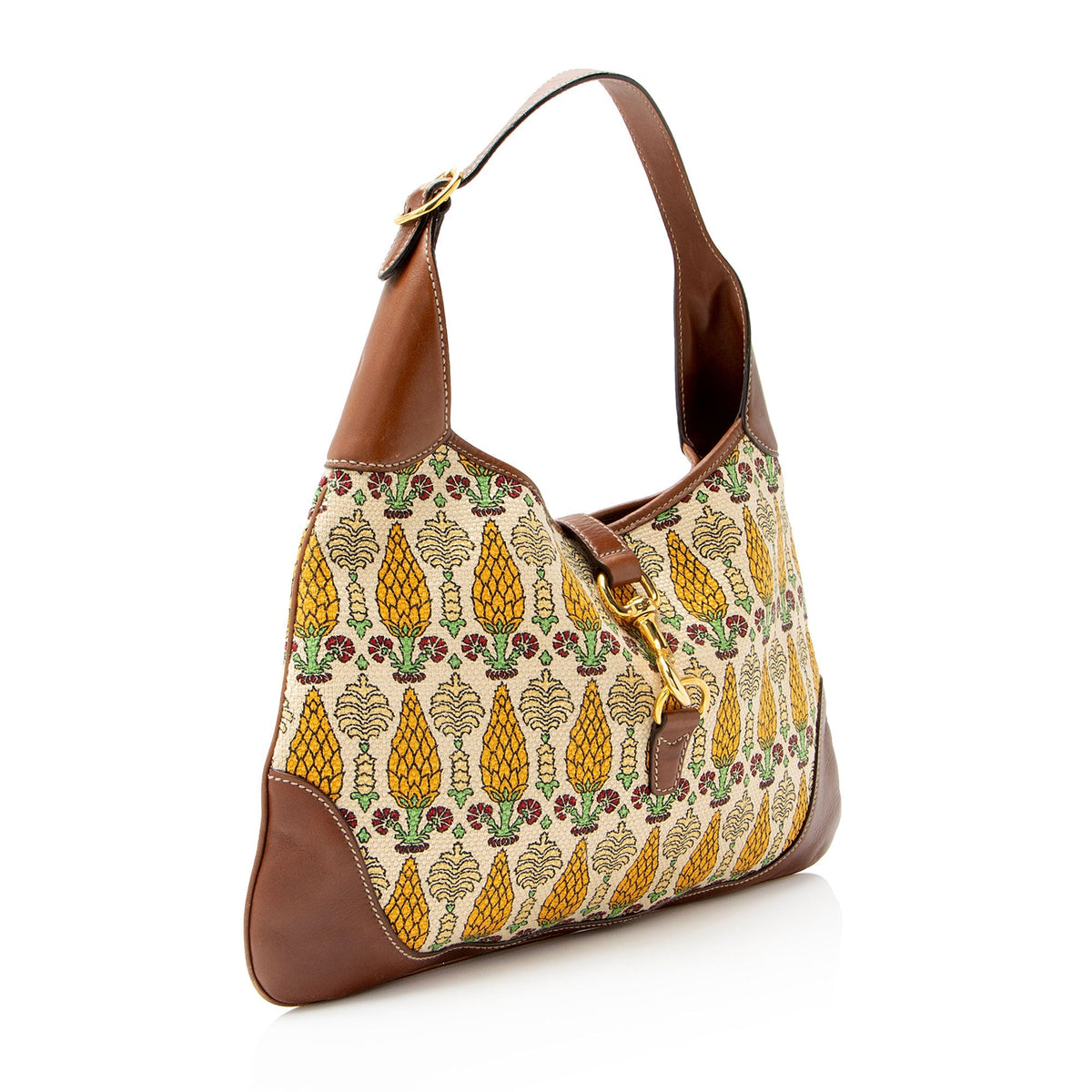 Gucci Canvas Pineapple Jackie Hobo