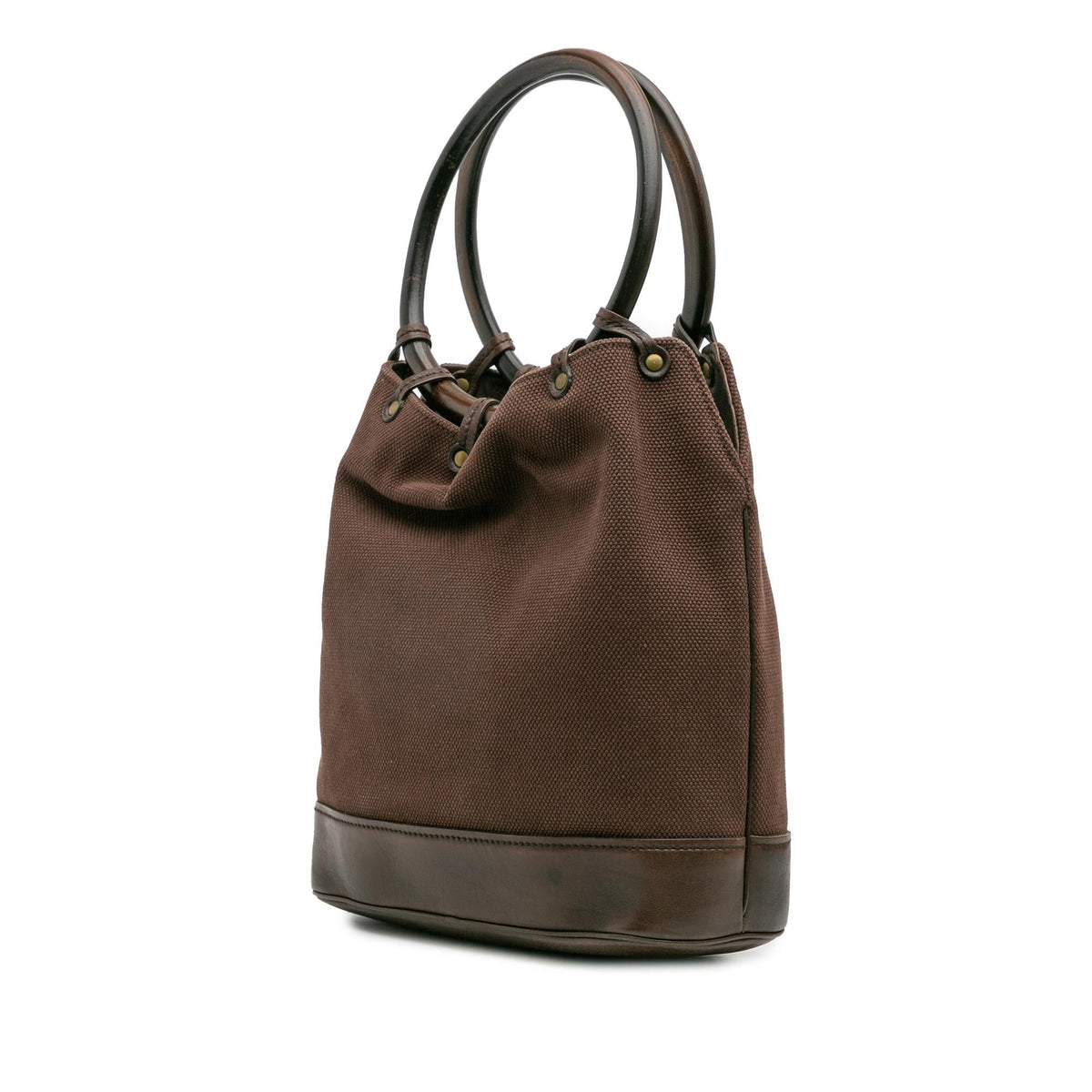 Gucci Canvas Ring Top Handle Bag