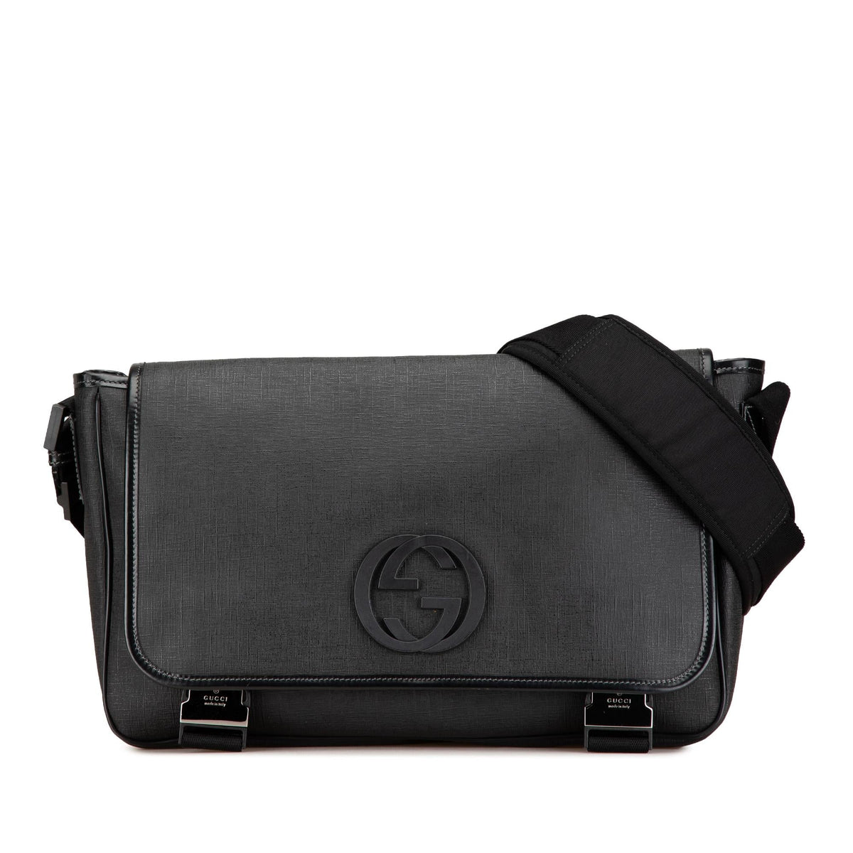 Gucci Coated Canvas Interlocking G Messenger Bag (SHG-P8JzSJ)