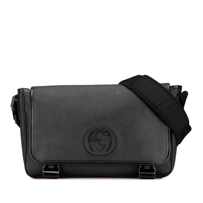Gucci Coated Canvas Interlocking G Messenger Bag (SHG-P8JzSJ)