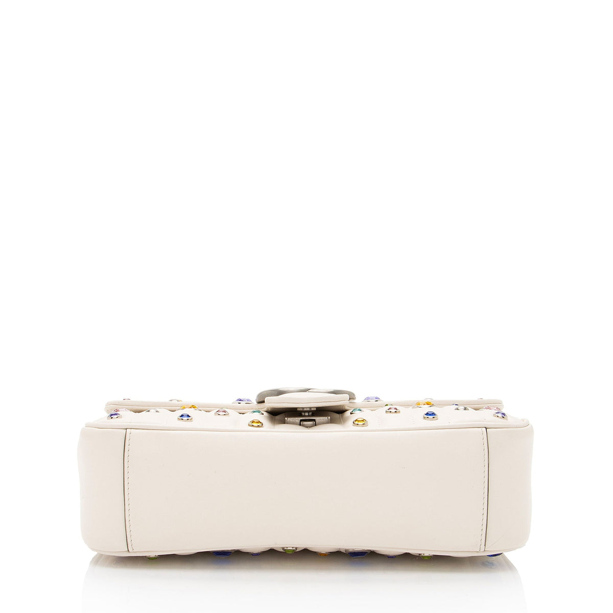 Gucci Crystal Embellished Matelasse GG Marmont Small Flap Bag (SHF-3tbySh)