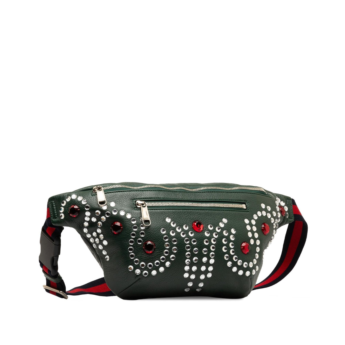 Gucci Crystal Embellished Web Belt Bag (SHG-OE46EQ)