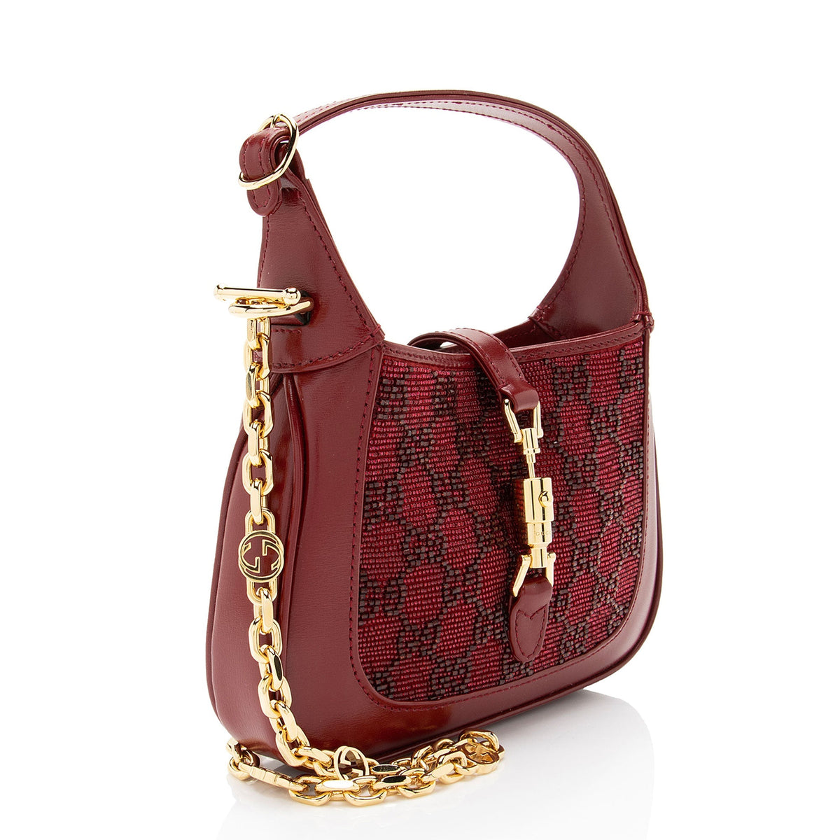 Gucci Crystal GG Jackie 1961 Mini Hobo (SHF-qrannc)