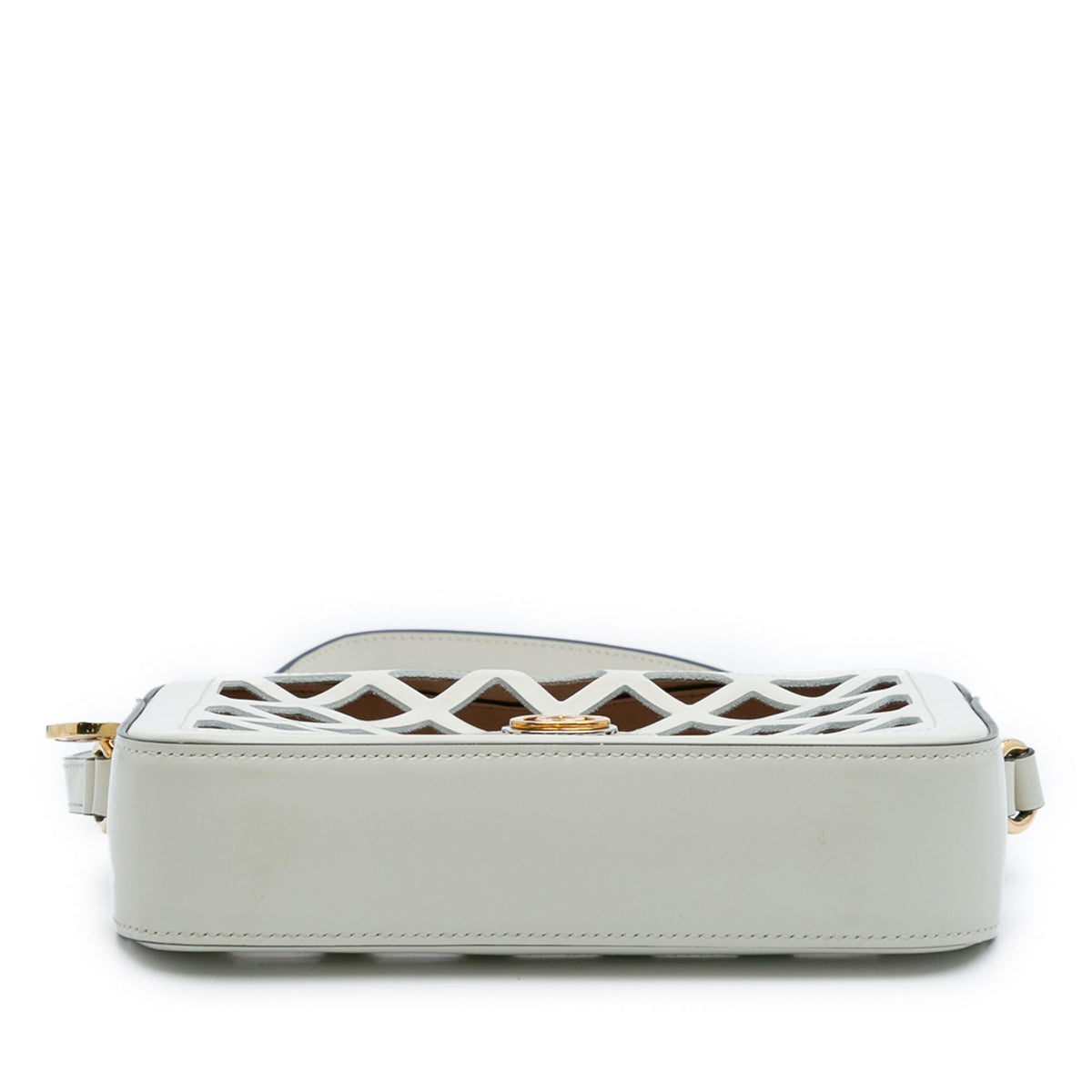 Gucci Cutout Leather and Flora Canvas Infinity Crossbody