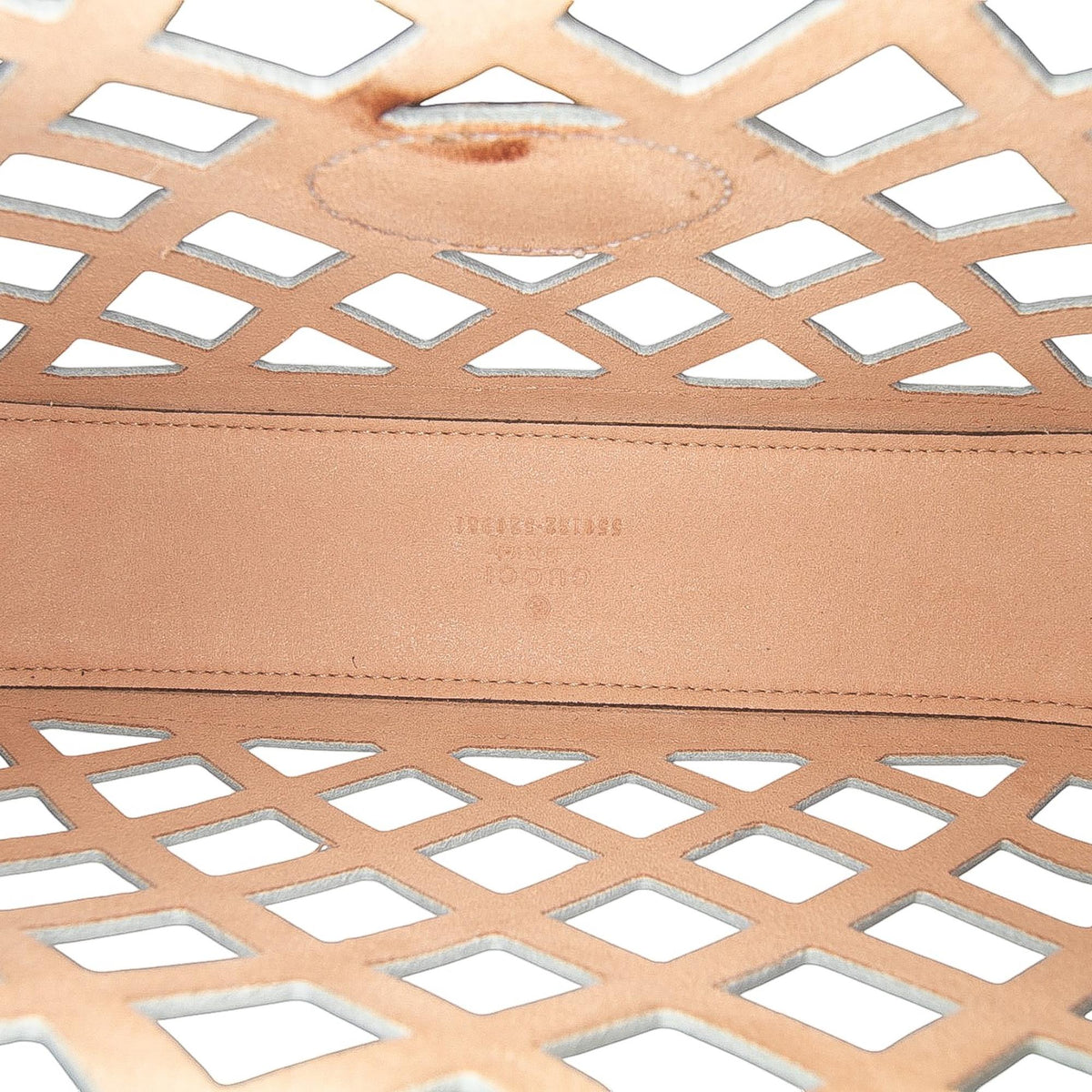 Gucci Cutout Leather and Flora Canvas Infinity Crossbody